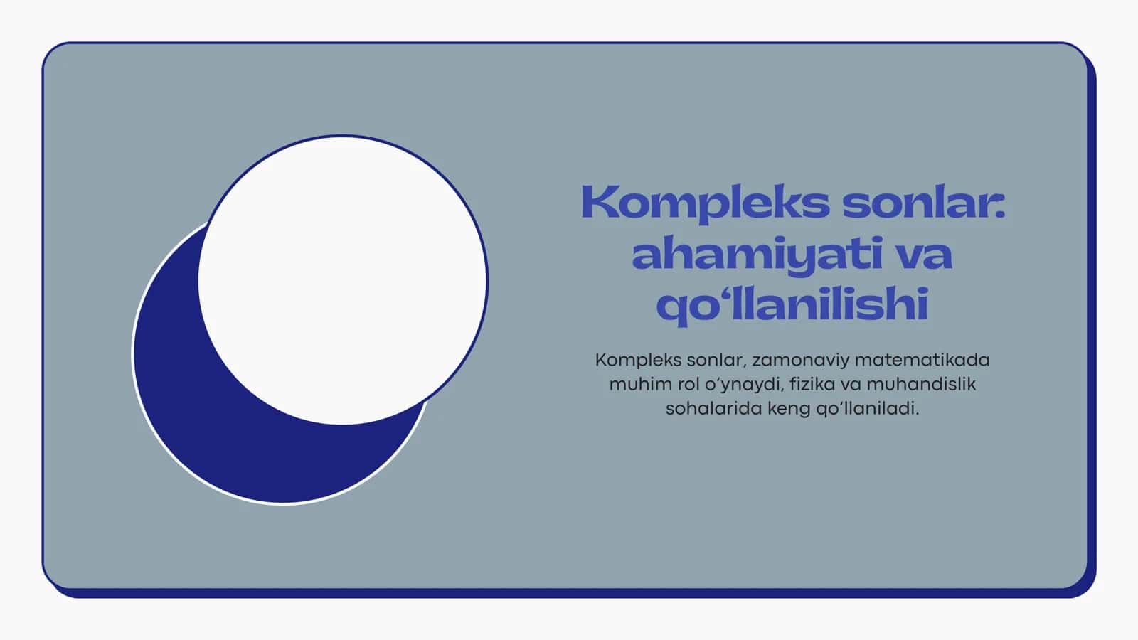 Kompleks sonlar ustida amallar 2