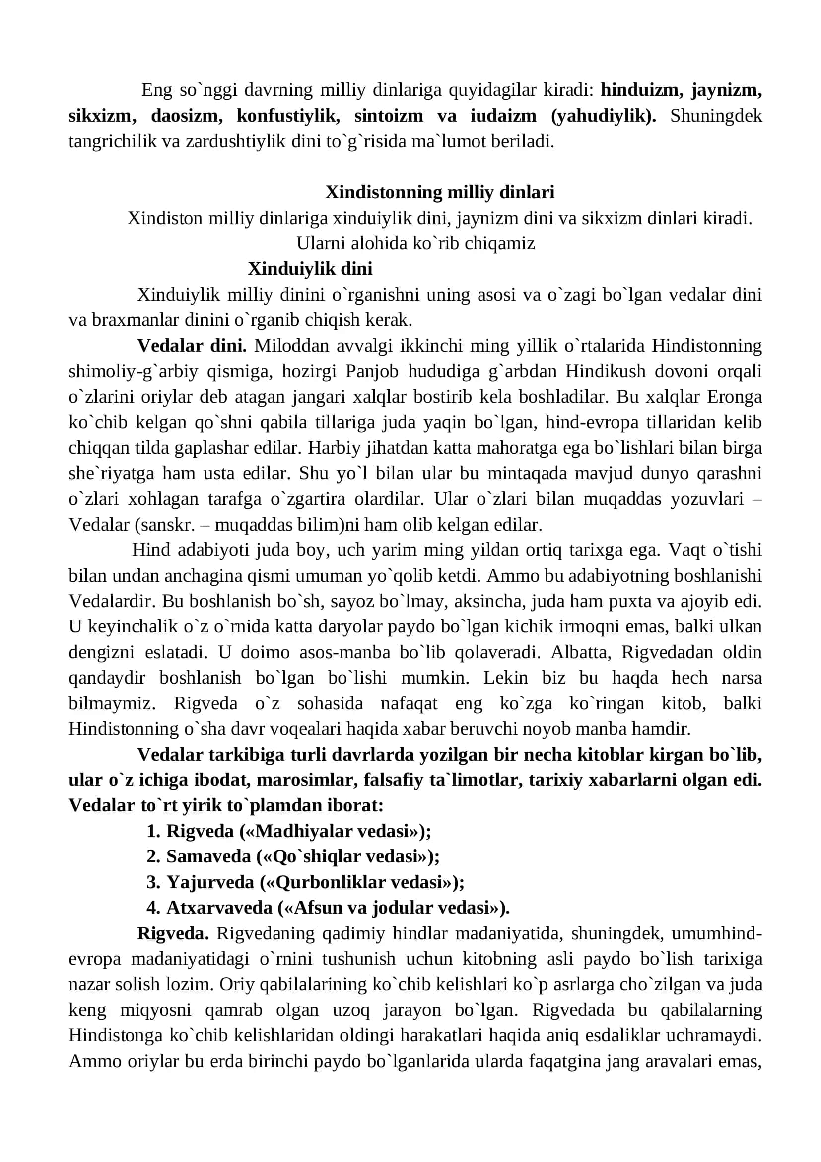 Dinshunoslik Milliy dinlar mavzusida Taqdimot ishi 2