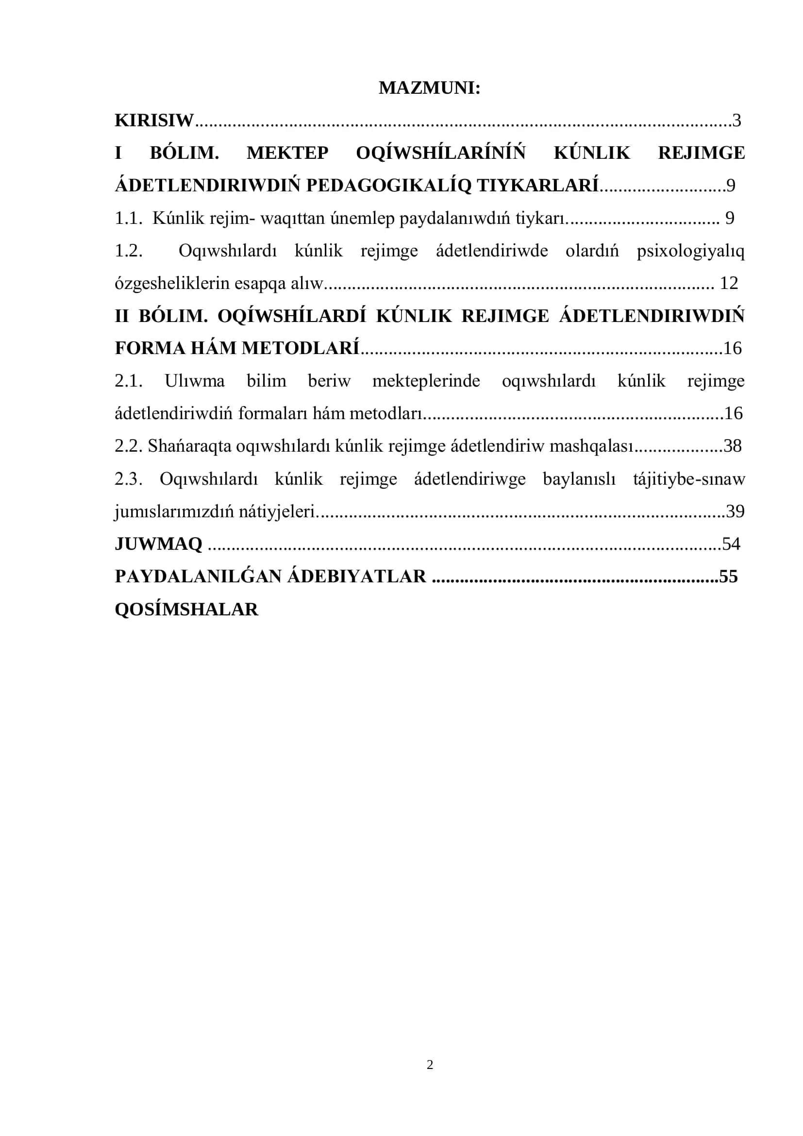 Pedagogika hám psixologiya kúnlige ádetlendirilishi 2