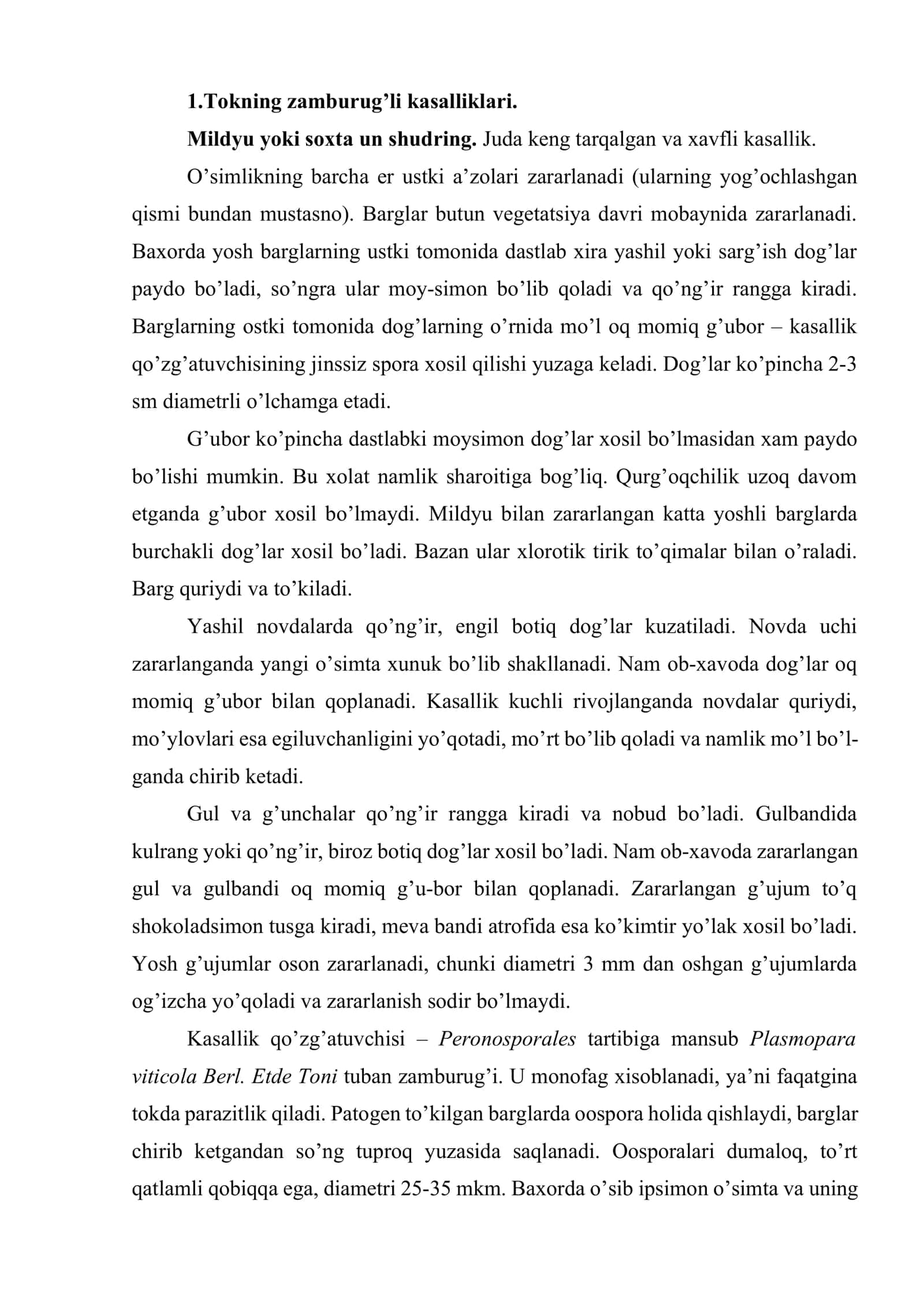Tok kasalliklari va ularga qarshi kurash choralari 2