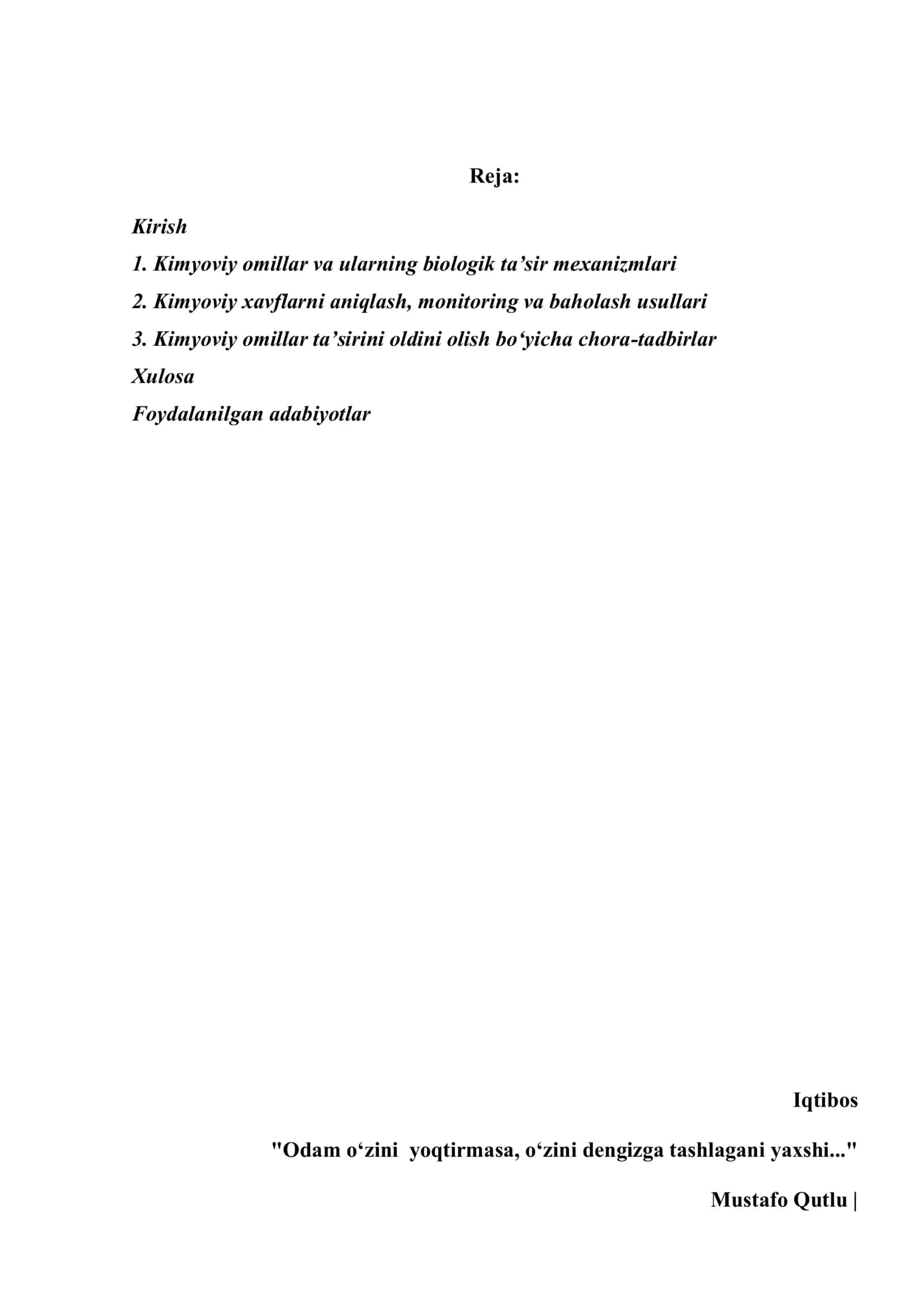 Kimyoviy omillar ta'sirini oldini olish chora-tadbirlari 2