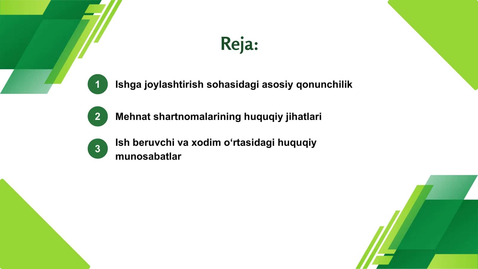 Ishga joylashtirishga doir huquqiy munosabatlar 2
