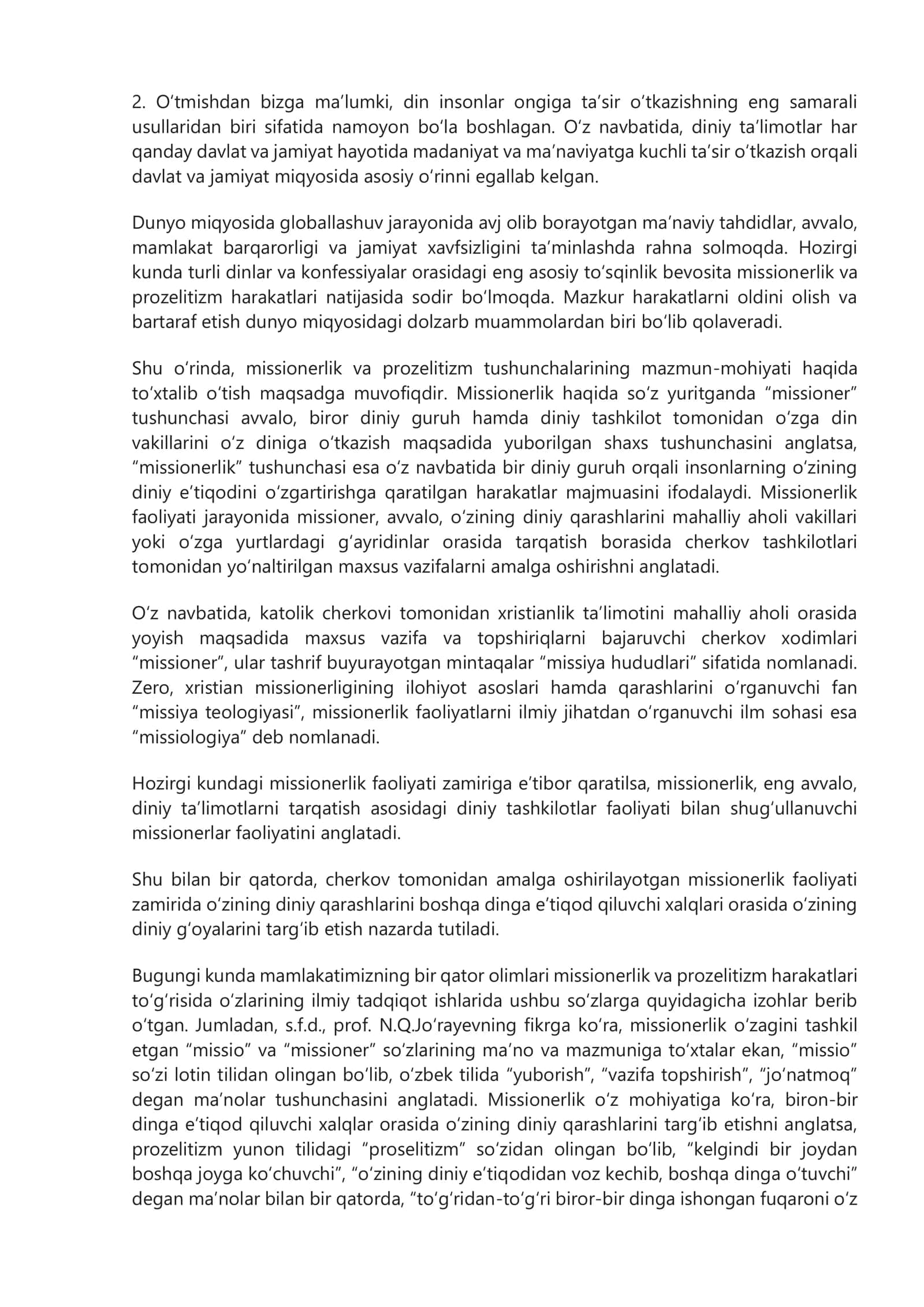 Missionerlik va prozelitizm: tarix va bugun, targ‘ibot usullar 2