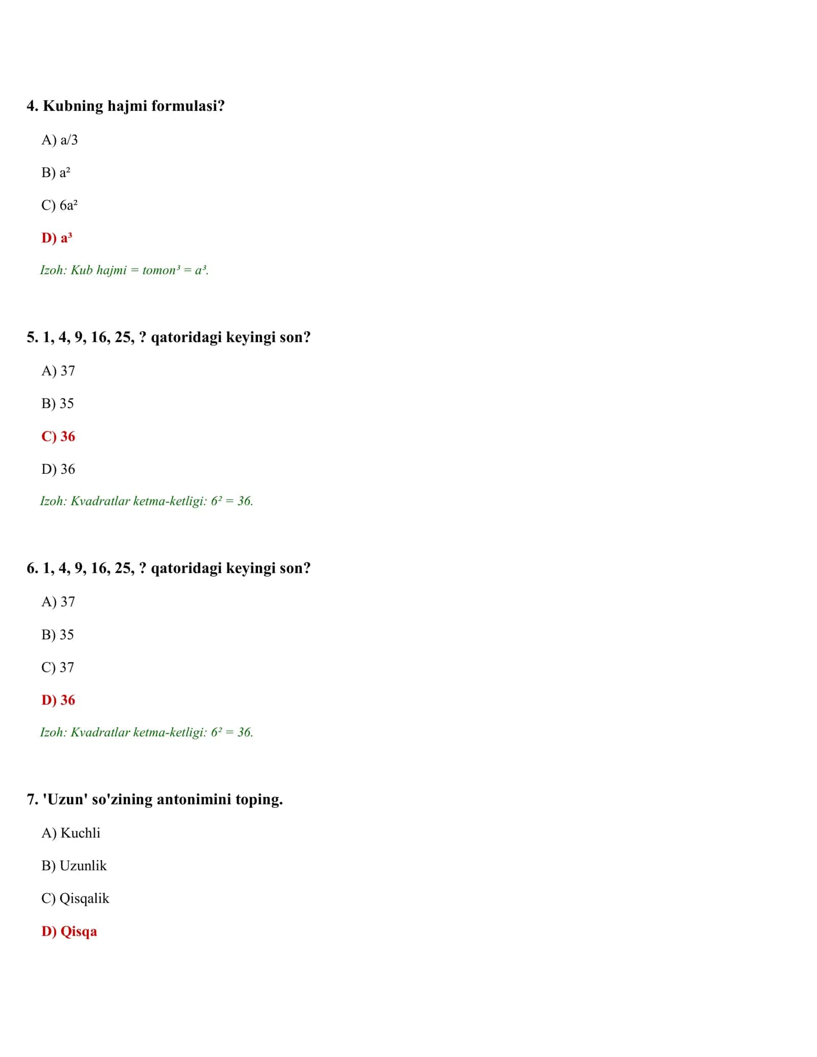 IQ TESTLARI (500 ta) 2
