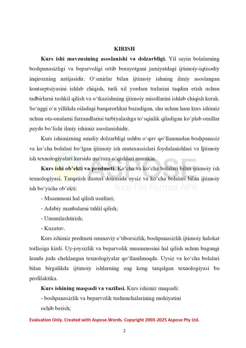 Voyaga yetmaganlar orasida uysizlik va beparvolikni oldini olish texnologiyasi: Tarixiy tajriba va zamonaviylik 2