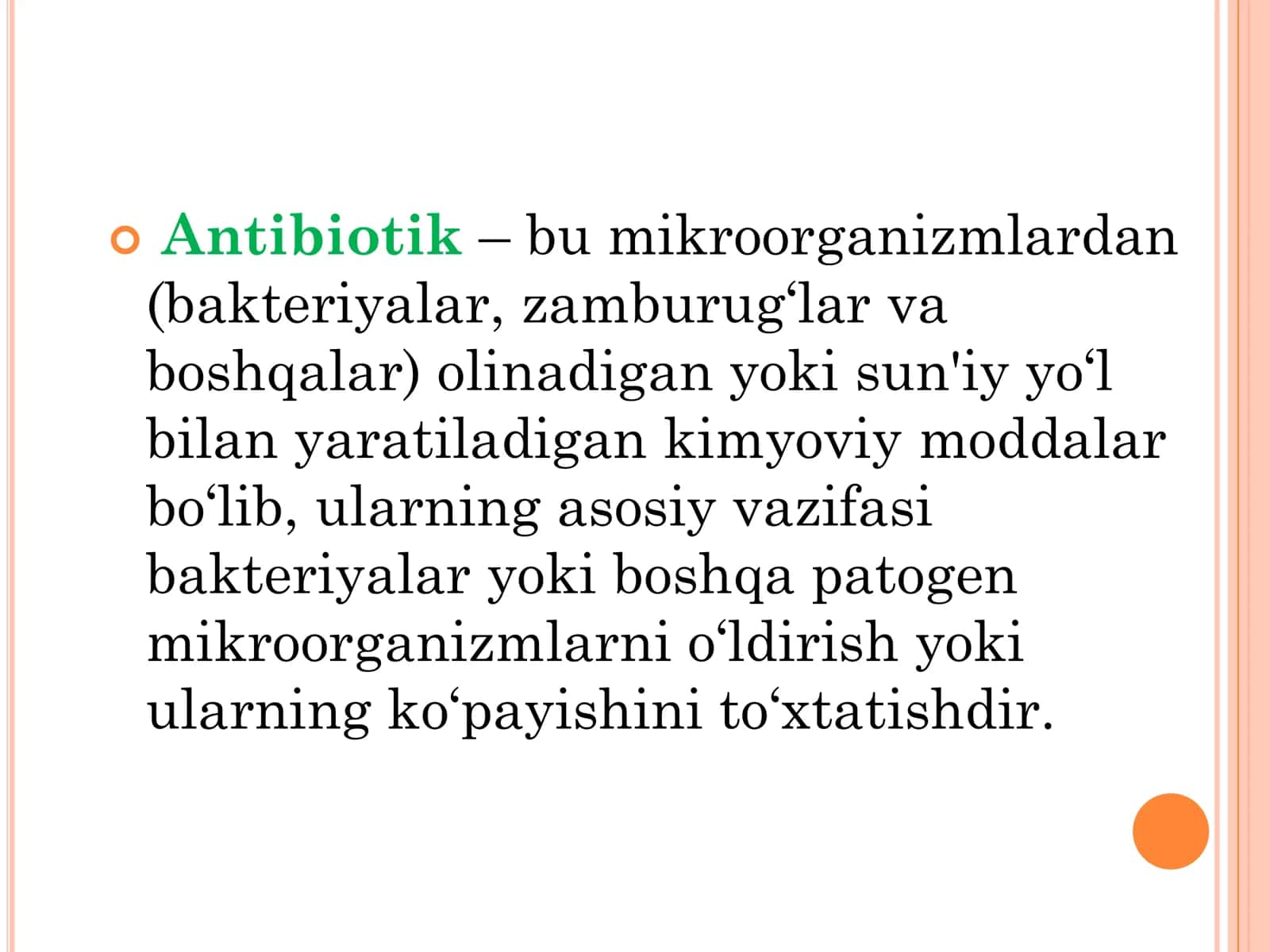 BAKTERIYALARNING ANTIBIOTIKLARGA CHIDAMLI SHAKLLARINI PAYDO BO`LISH MEXANIZMLARI 2