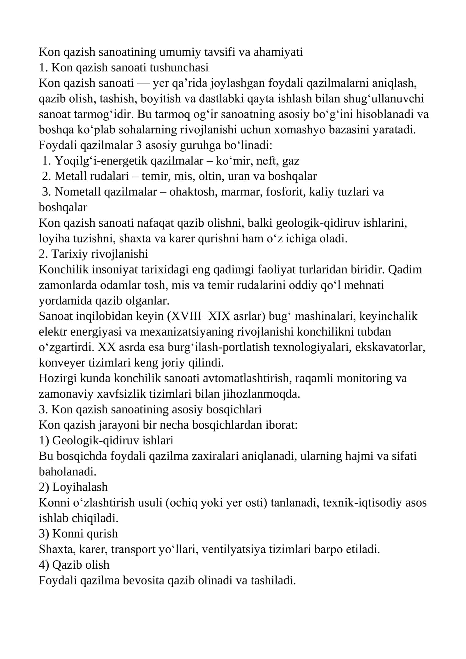 Kon qazish usullari — ochiq va yer osti 2