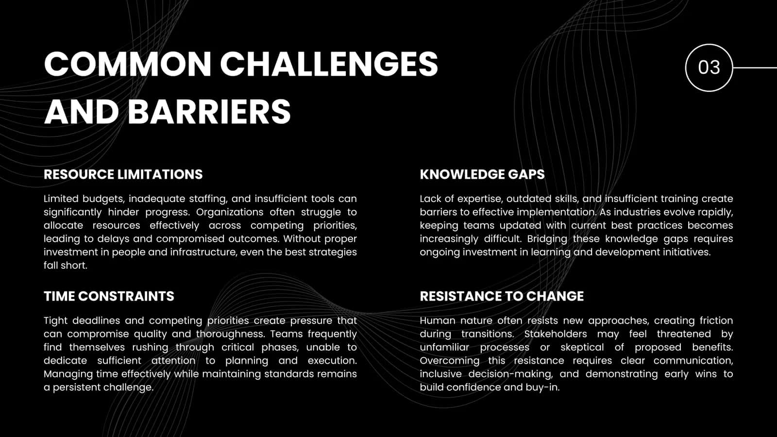 CHALLENGES AND BARRIERS TO SUCCESS 2
