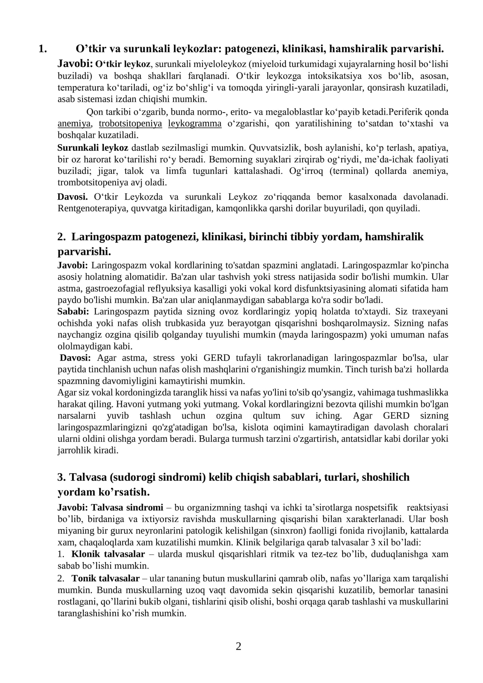 🩺 O‘RTA TIBBIYOT XODIMLARI UCHUN BIRINCHI MALAKA TOIFASI | 2026 2