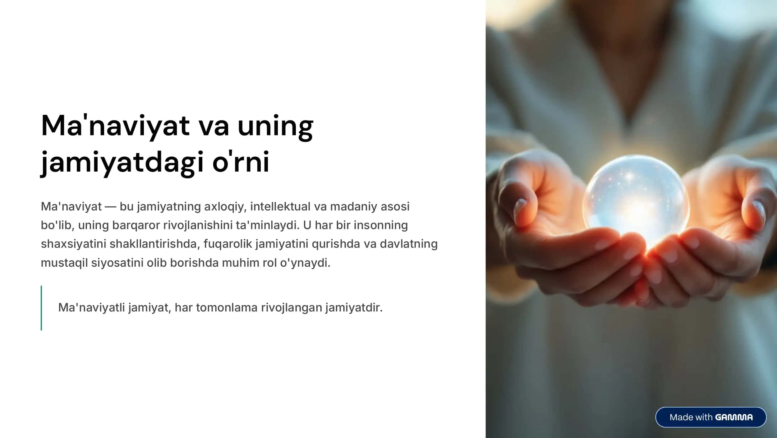 Yangi Òzbekistonda amalga oshirilayotgan ma'naviy òzgarishlar 2