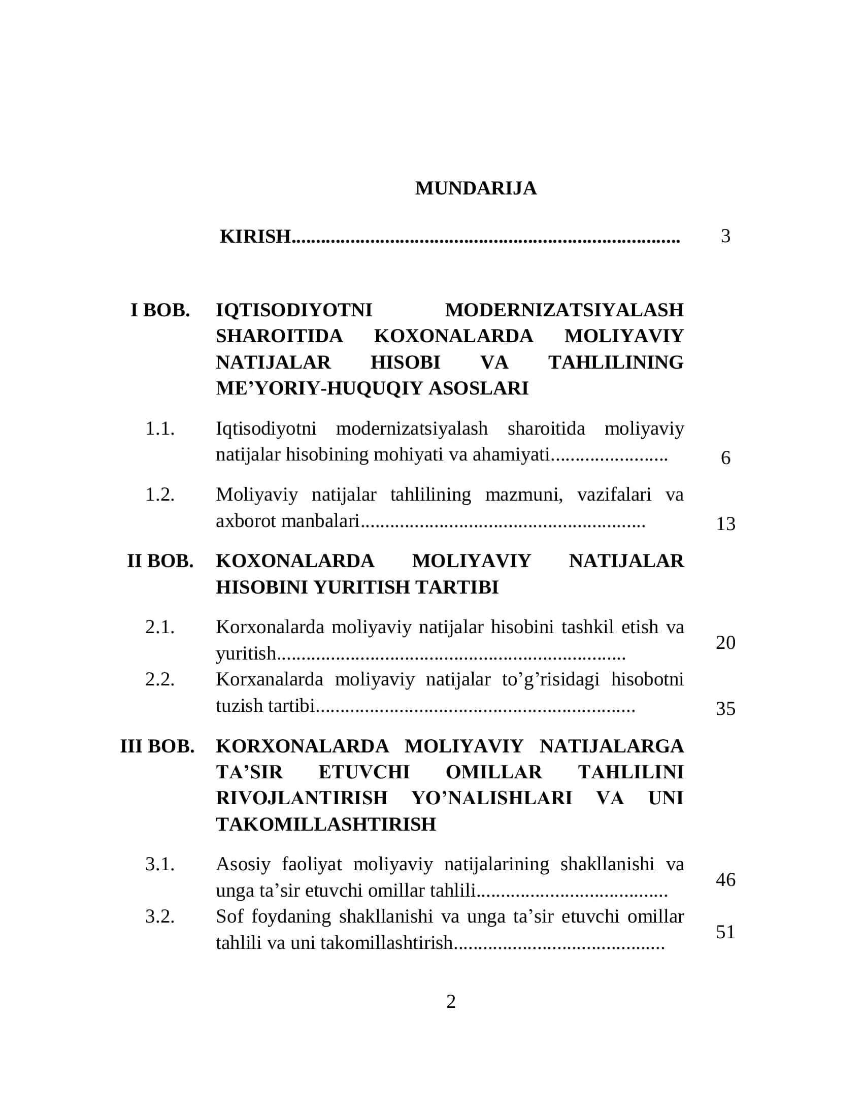 IQTISODIYOTNI MODERNIZATSIYALASH SHAROITIDA KOXONALARDA MOLIYAVIY NATIJALAR HISOBI VA TAHLILI 2