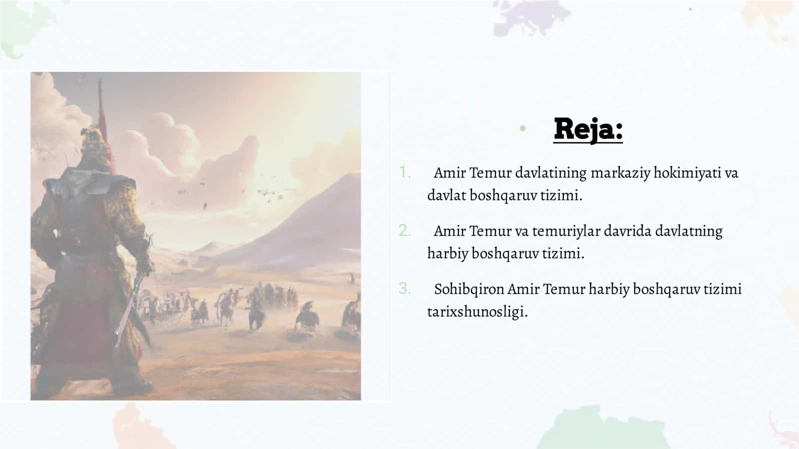 Amir Temur va temuriylar davrida harbiy boshqaruv tartiblari 2