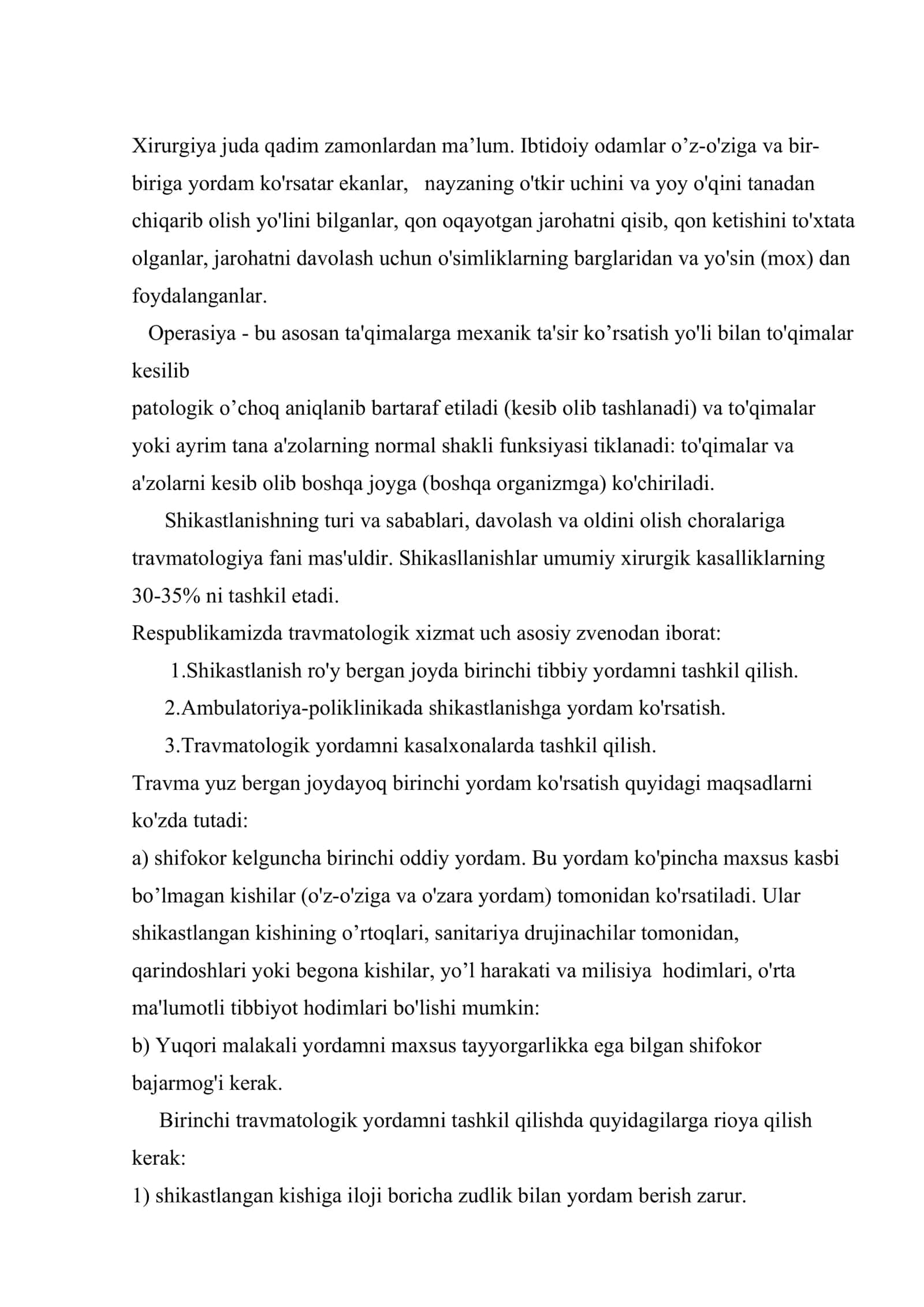 Aseptika va antiseptika. Desmurgiya va transport immobilizasiyasi 2