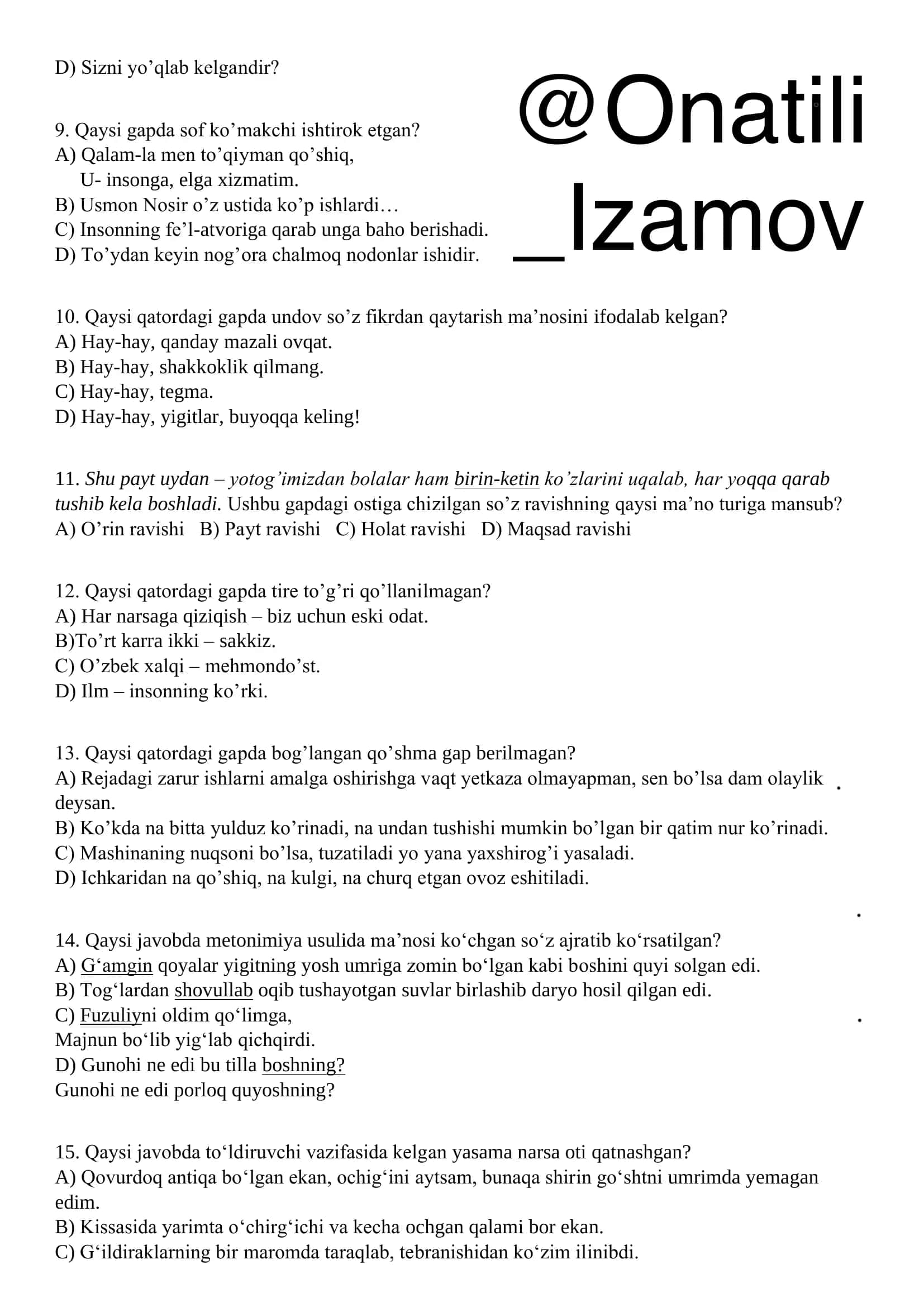 Ona tili va adabiyoti 2