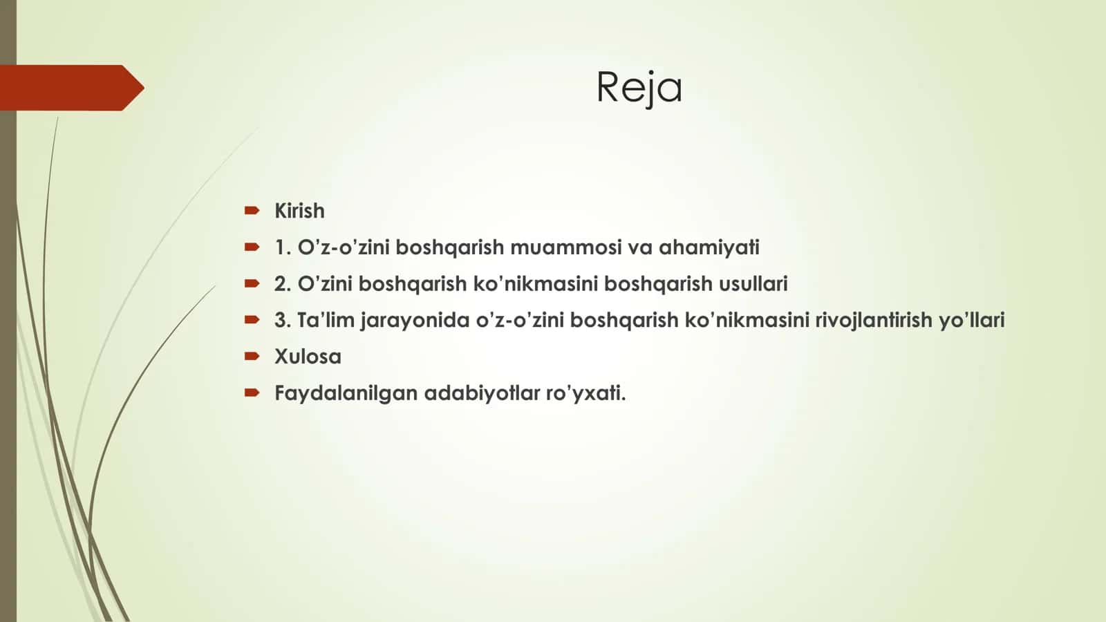 O'z-o'zini boshqarish ko'nikmasini rivojlantirish yo'llari 2