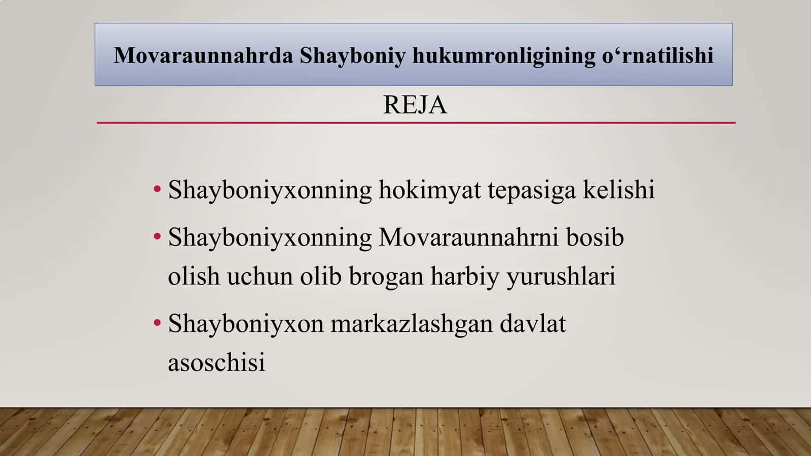Movaraunnahrda Shayboniy hukumronligining o‘rnatilishi 2