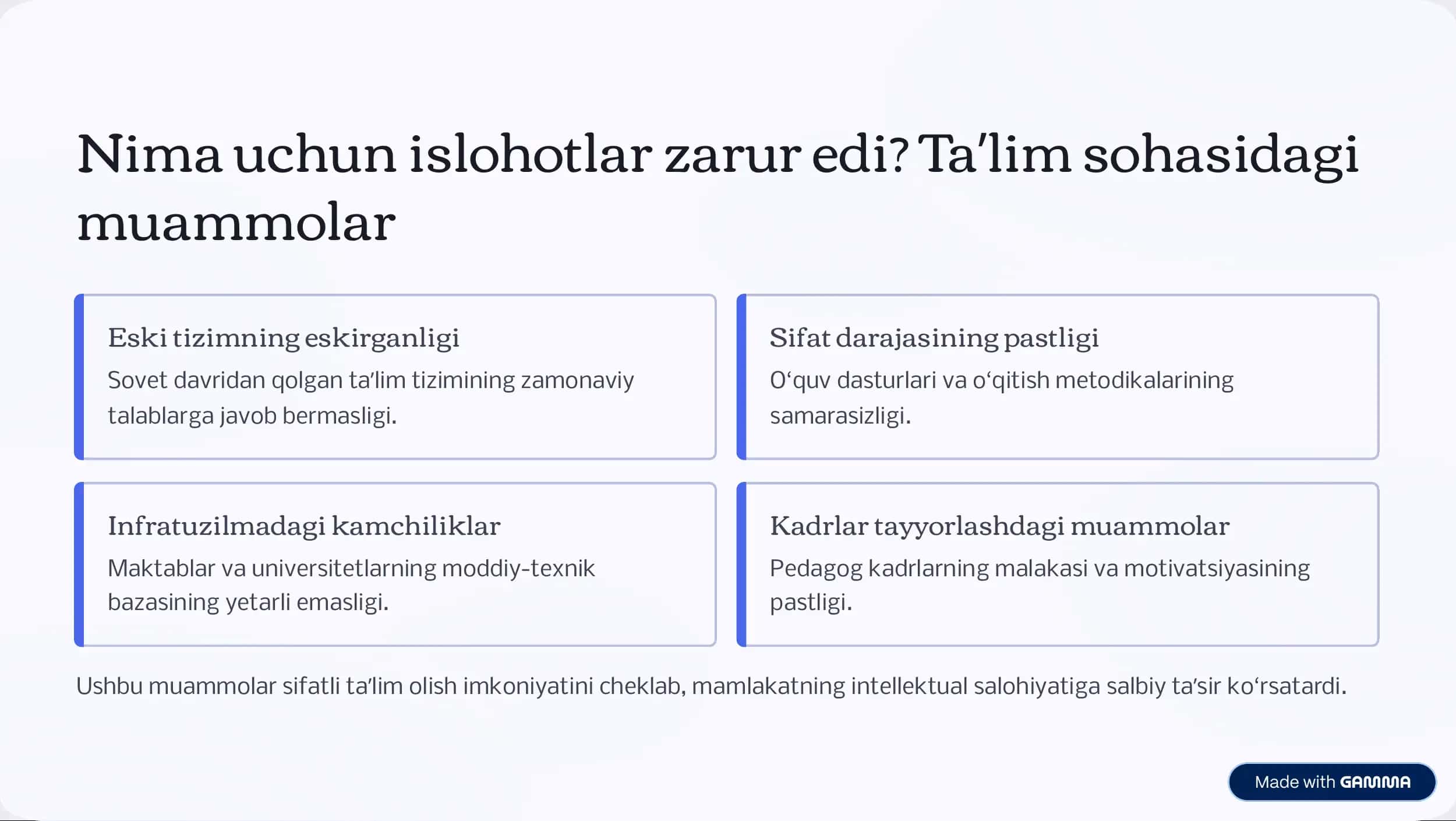 O»zbekiston ta¾lim islohotlari 2