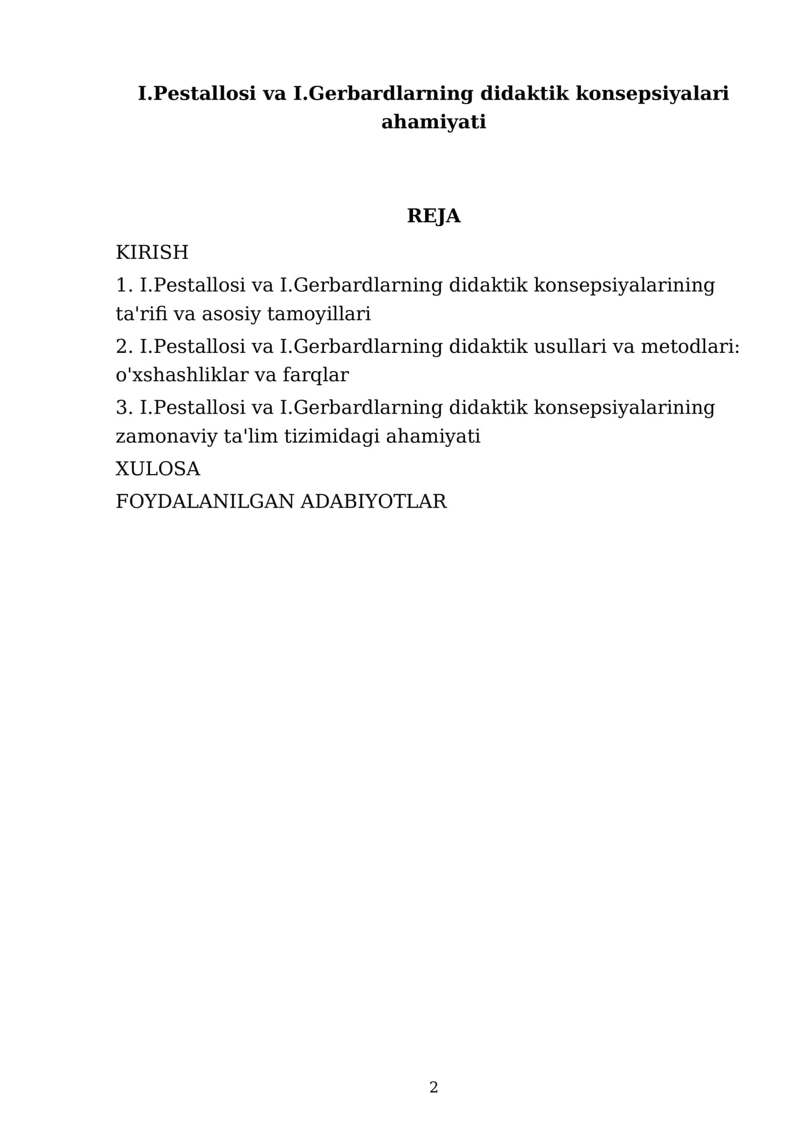 I.Pestallosi va I.Gerbardlarning didaktik konsepsiyalari ahamiyati 2