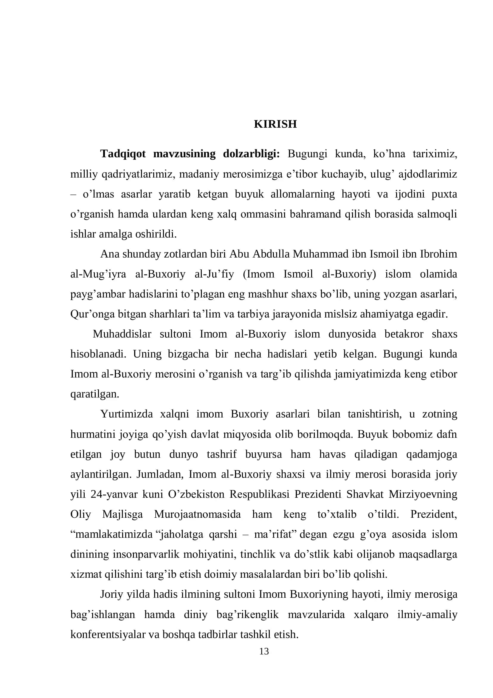IMOM ISMOIL AL-BUXORIYNING HADISLARIDA MA‟NAVIY-AXLOQIY TARBIYA TALQINI VA UNI O‟QUVCHILARDA SHAKLLANTIRISH 2