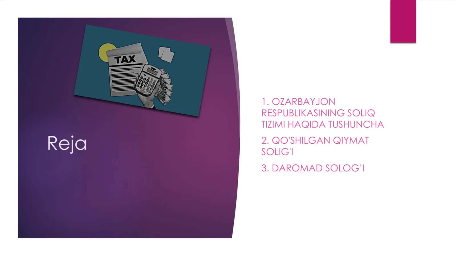 OZARBAYJON RESPUBLIKASINING SOLIQ TIZIMI HAQIDA TUSHUNCHA 2