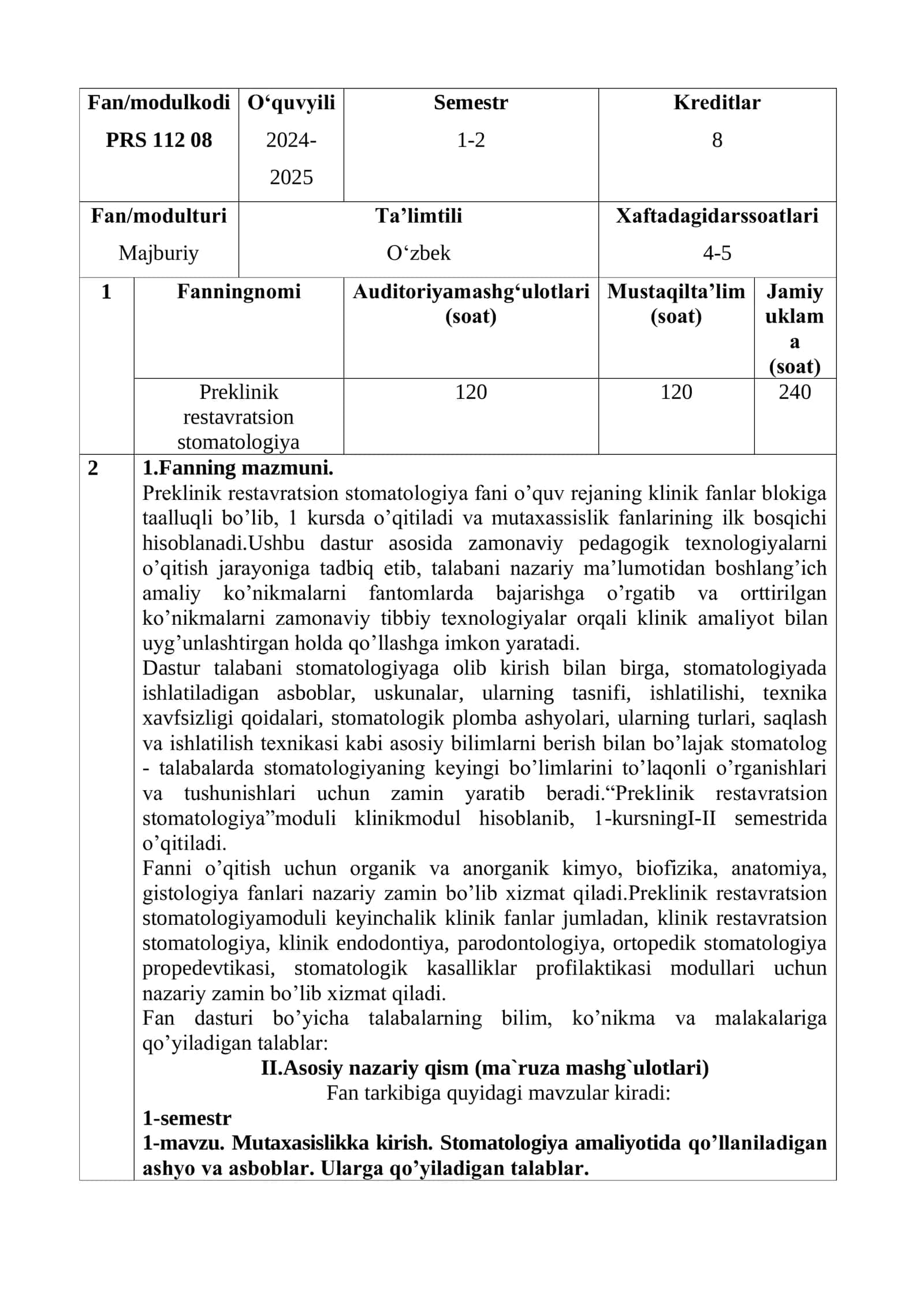 Preklinik restavratsion stomatologiya 2