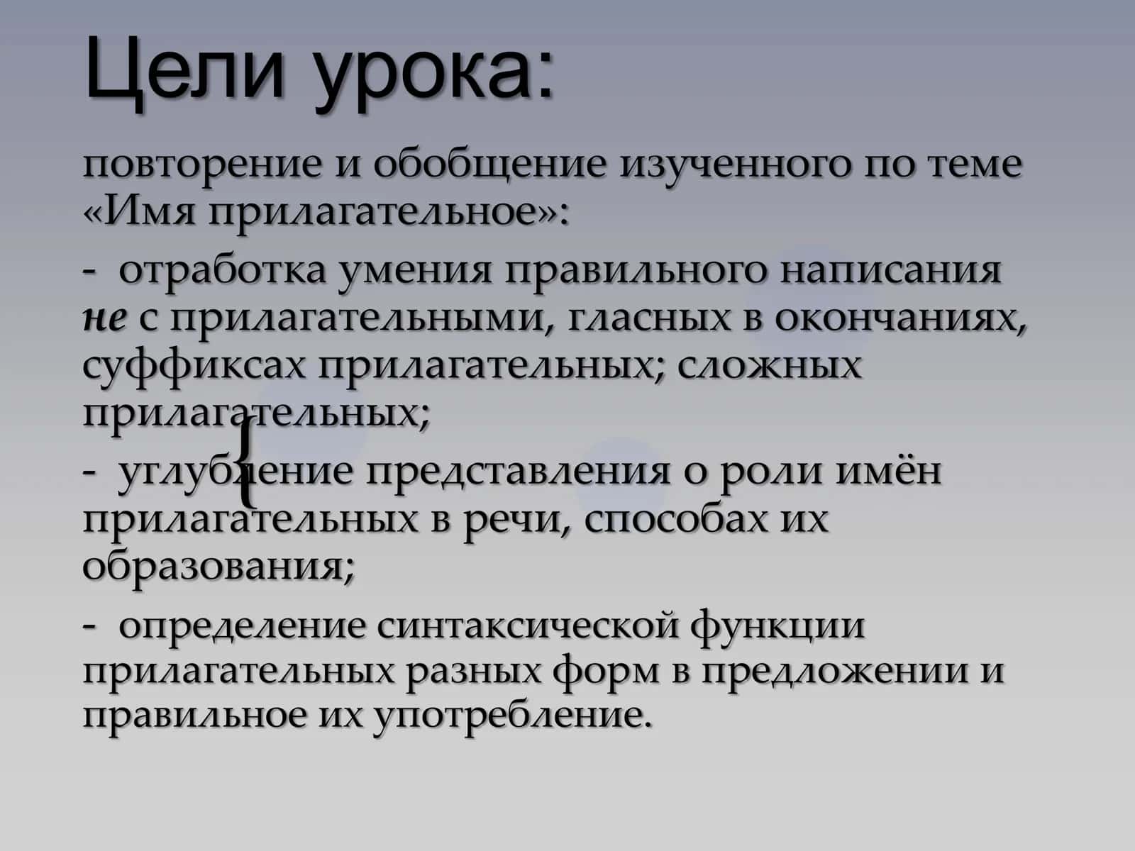 Имя прилагательное 2