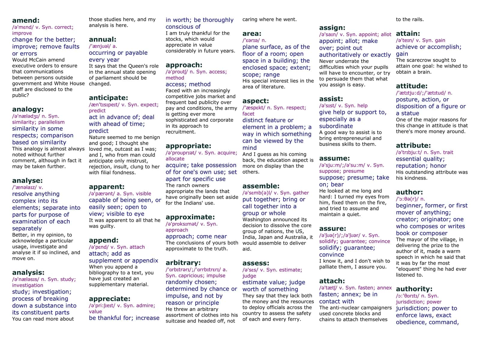 IELTS da eng ko'p qo'llaniladigan 500 ta words 2