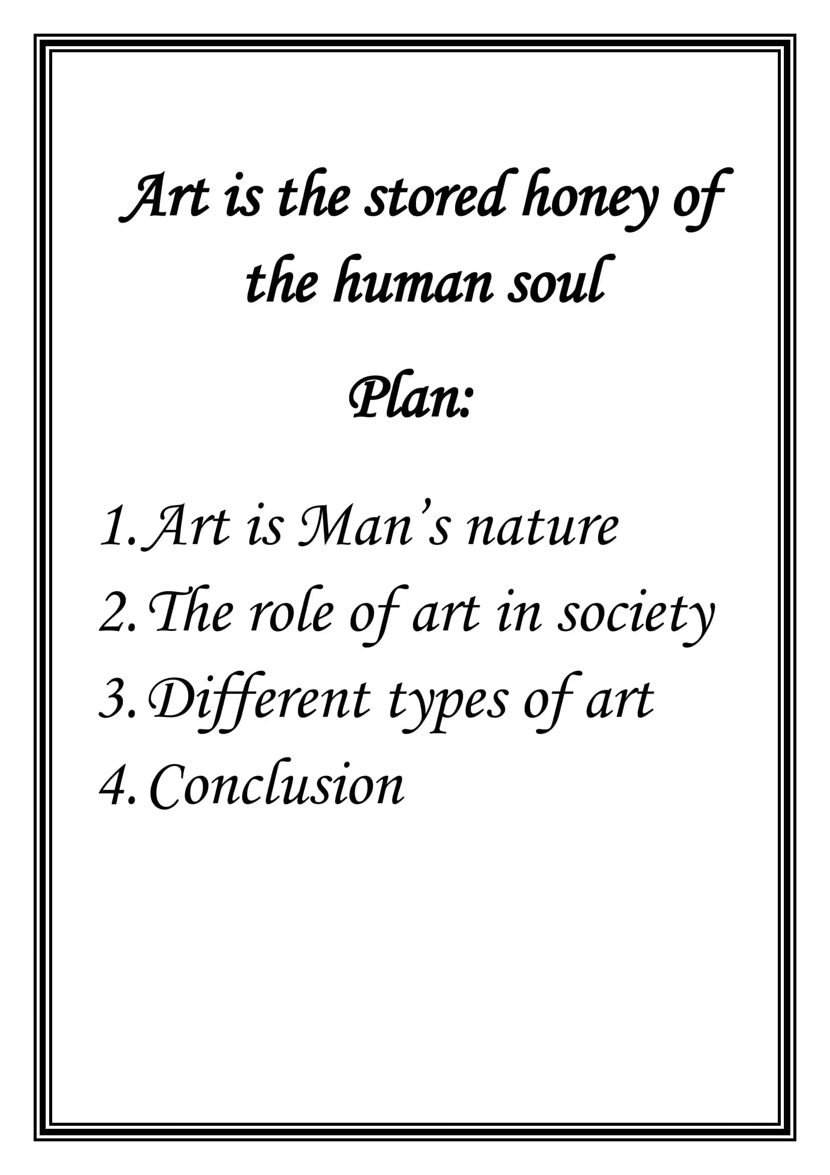 Art is Man’s nature 2