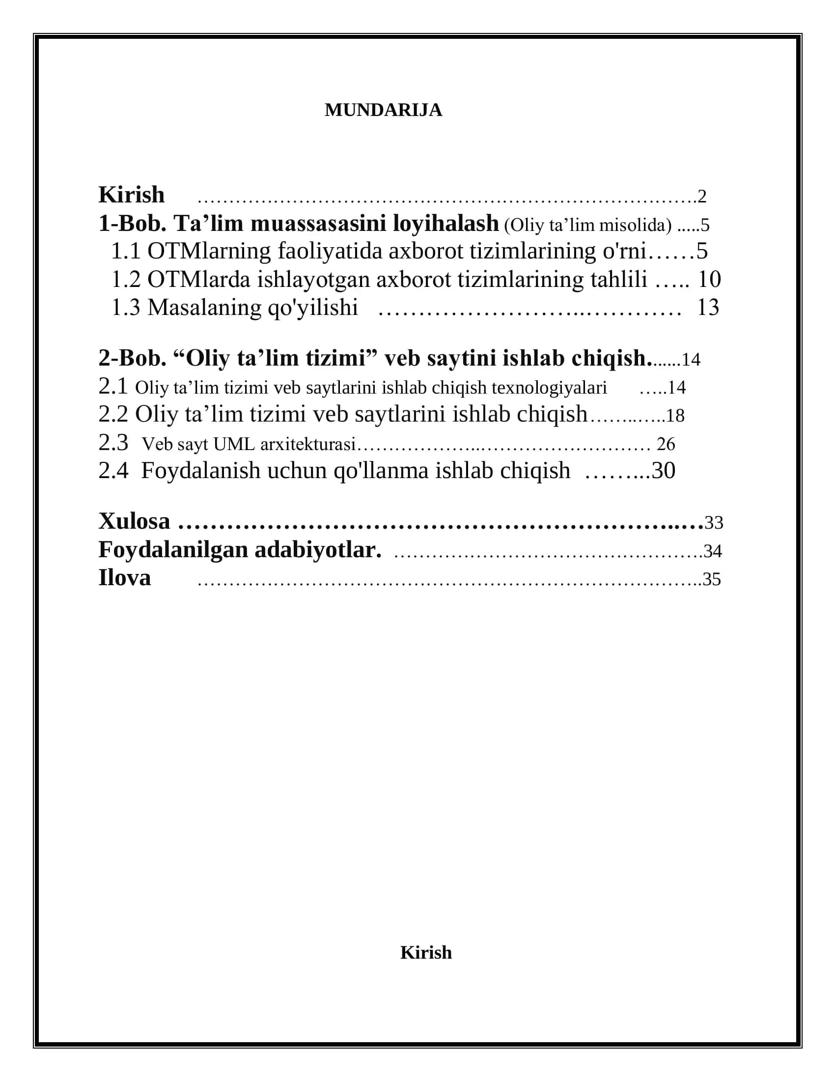 Ta'lim muassasasini loyihalash 2