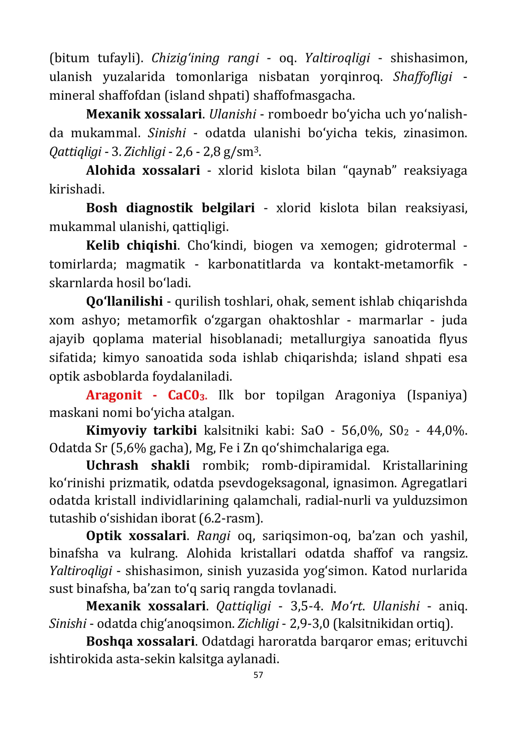 Karbonatli minerallar 2