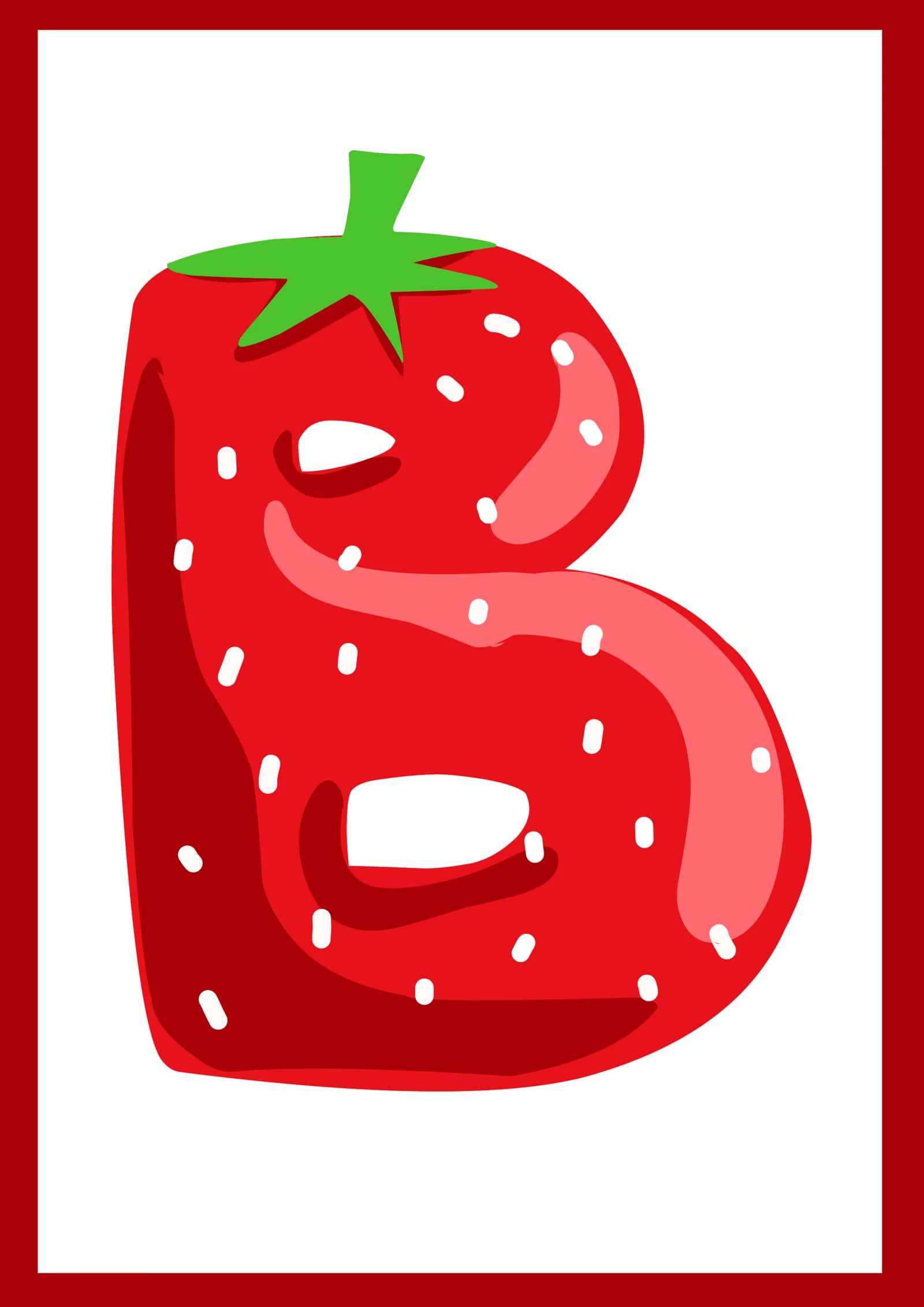Alfabit Harflar qulupnay Alphabet strawberry 2