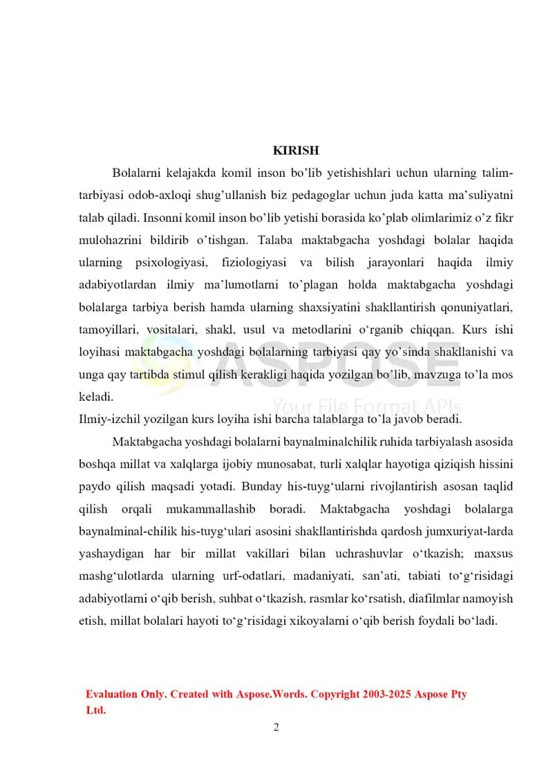 MAKTABGACHA TALIM TASHKILOTIGA PEDAGOGIK JARAYONLARNI TASHKIL ETISH TAMOYILLARI 2