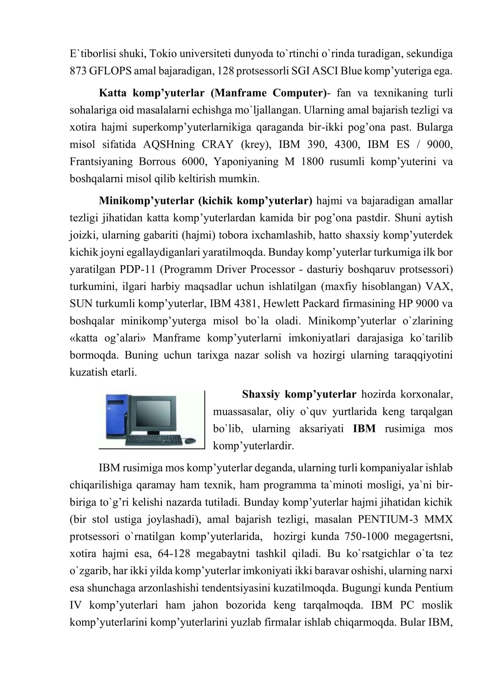 Shaxsiy komp'yuter qurilmalari 2