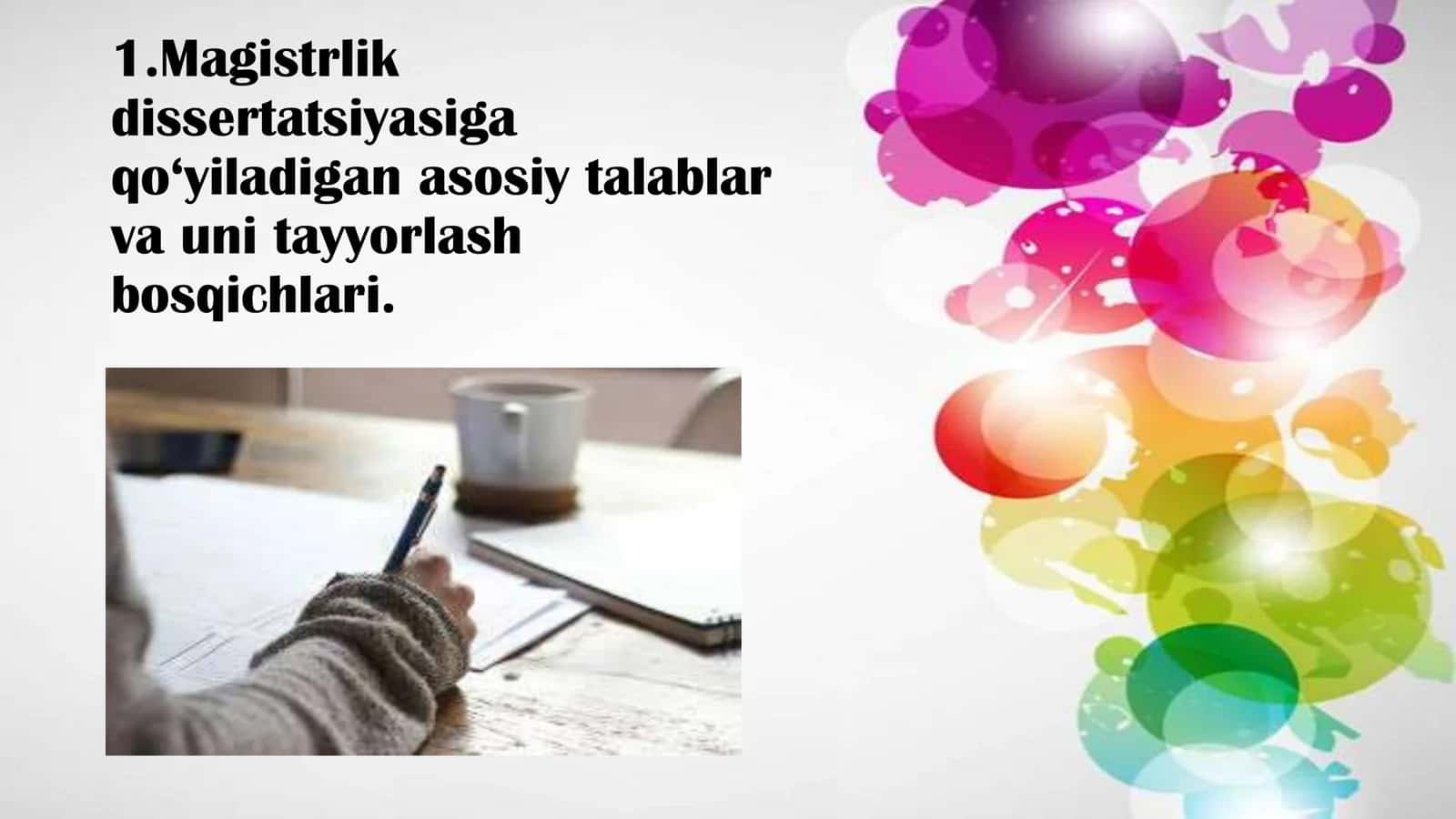 Magistrlik dissertatsiyasi tadqiqot turi sifatida. Ilmiy maqola tayyorlash tartibi 2