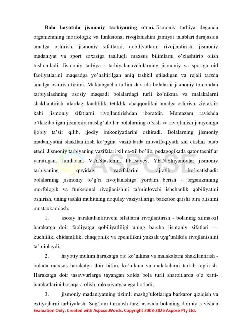 Bola hayotida jismoniy va mehnat tarbiyasi 2