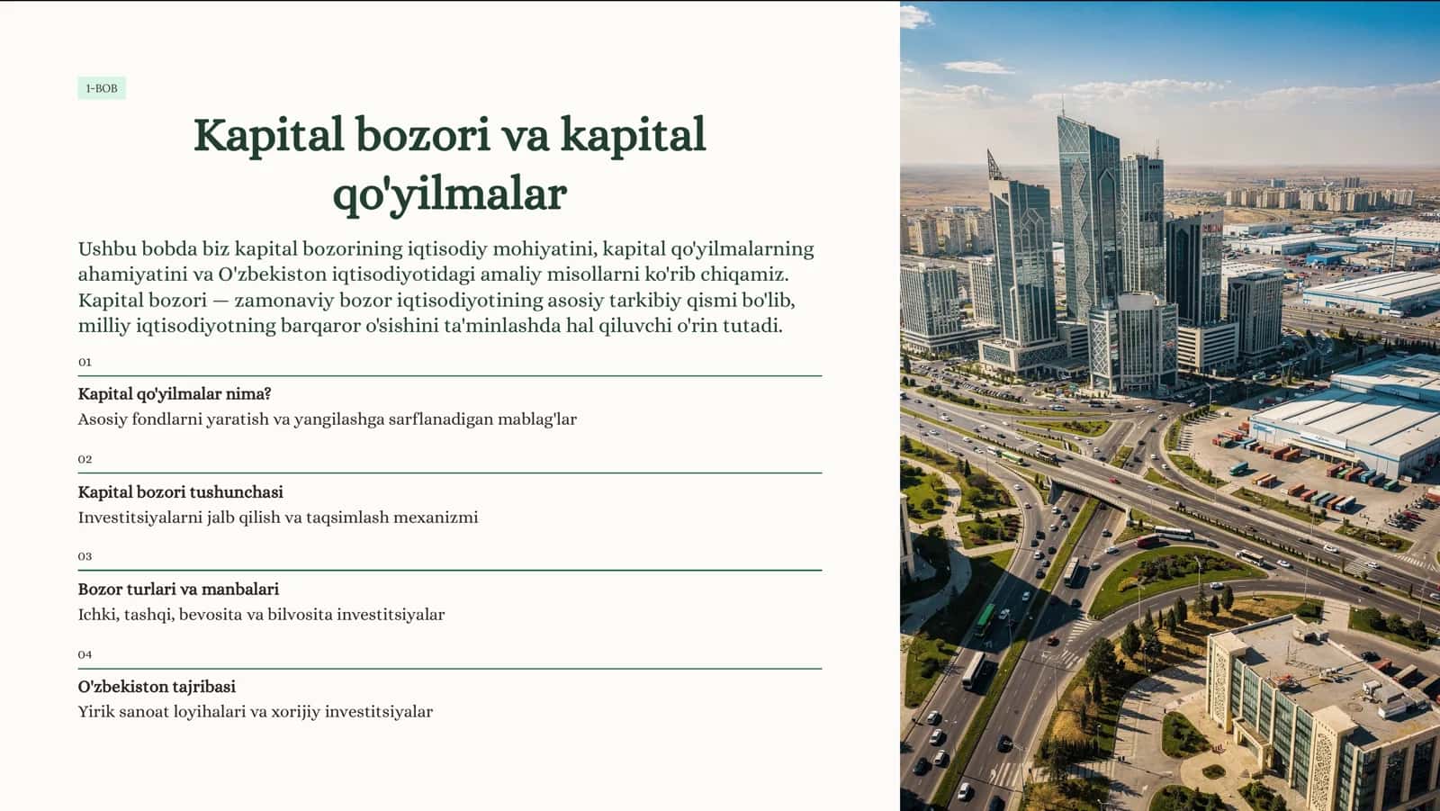 Kapital bozori va kapital qo'yilmalar 2