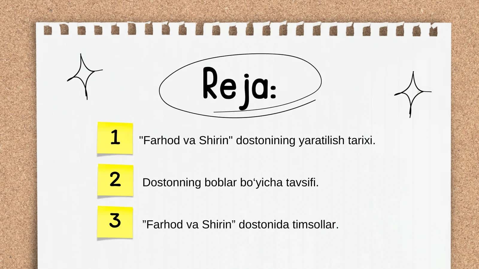 Farhod va Shirin dostonining boblar bo‘yicha tasnifi 2