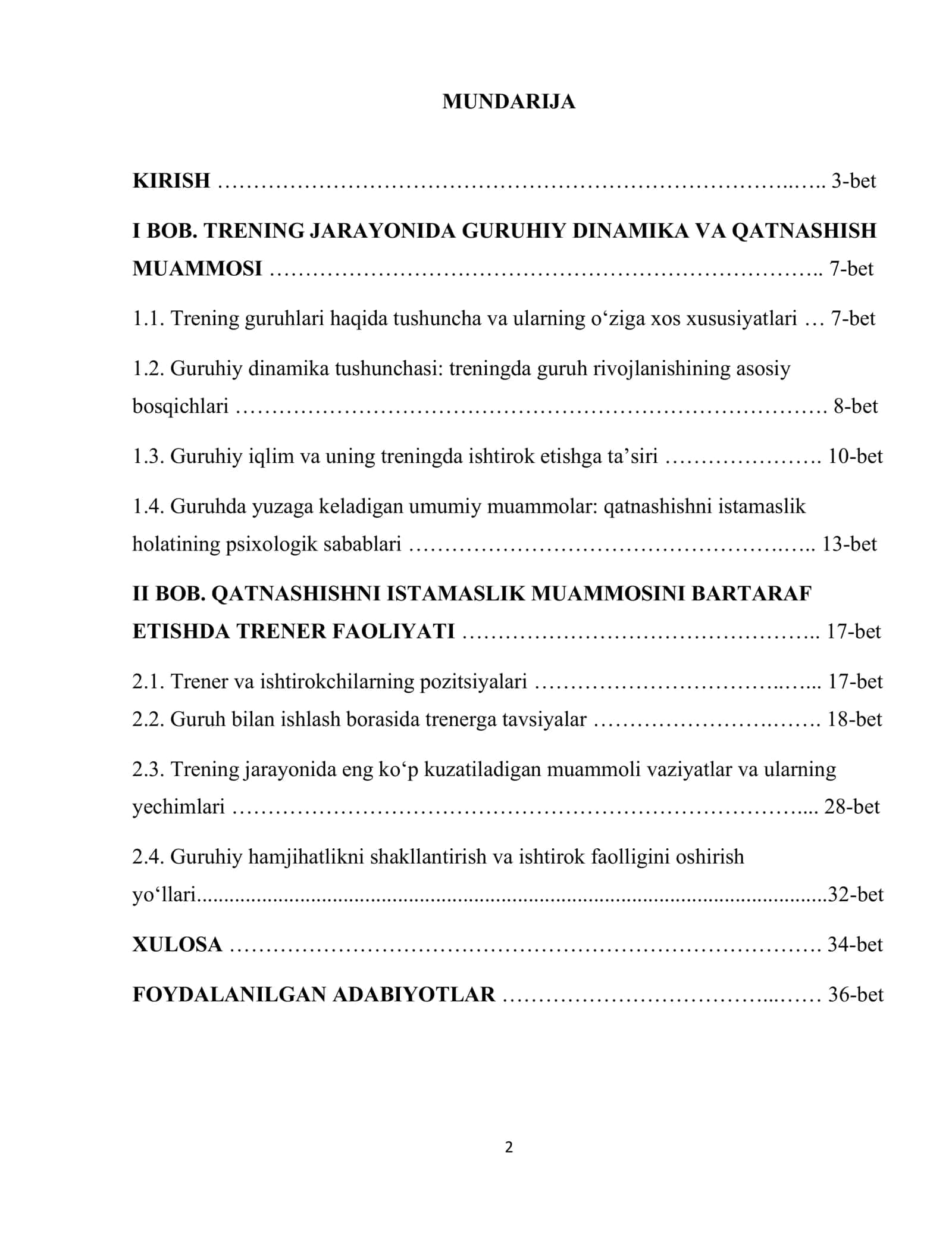 Qatnashishni istamaslik muammosi 2