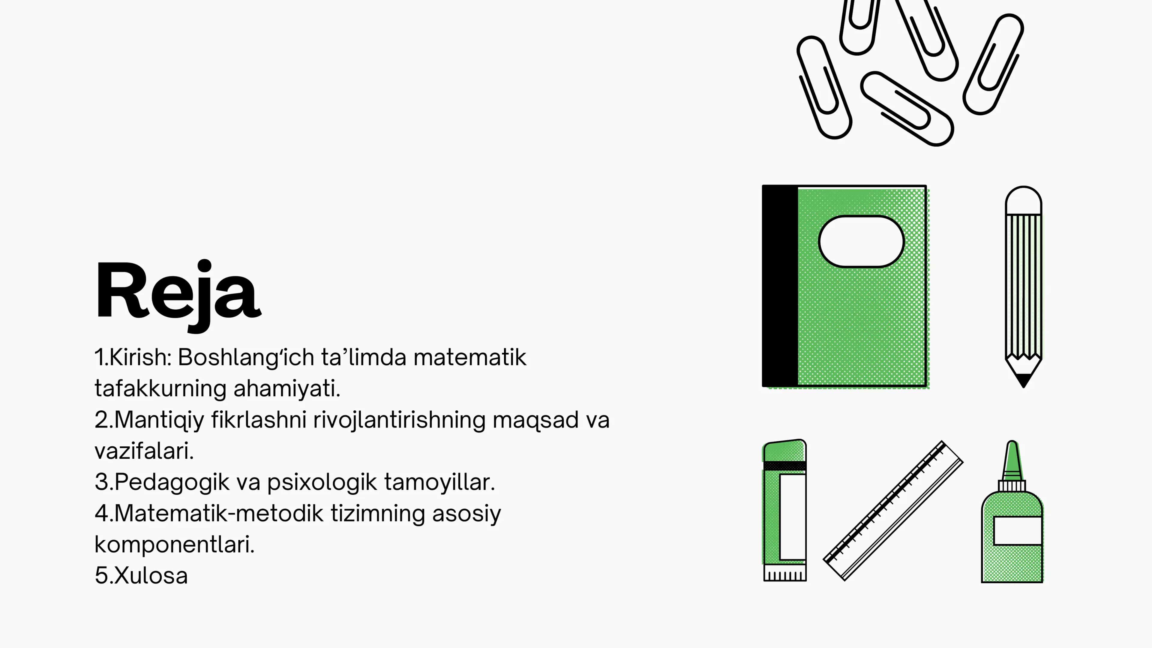 Boshlang'ich sinf matematika darslarida mantiqiy fikrlashni rivojlantirish fanining maqsad va vazifa 2