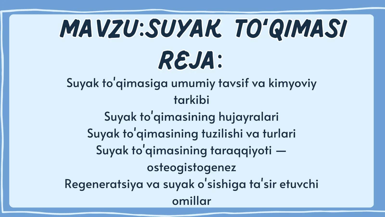 GISTOLOGIYA FANIDAN TAYYORLAGAN PREZENTATSIYASI 2