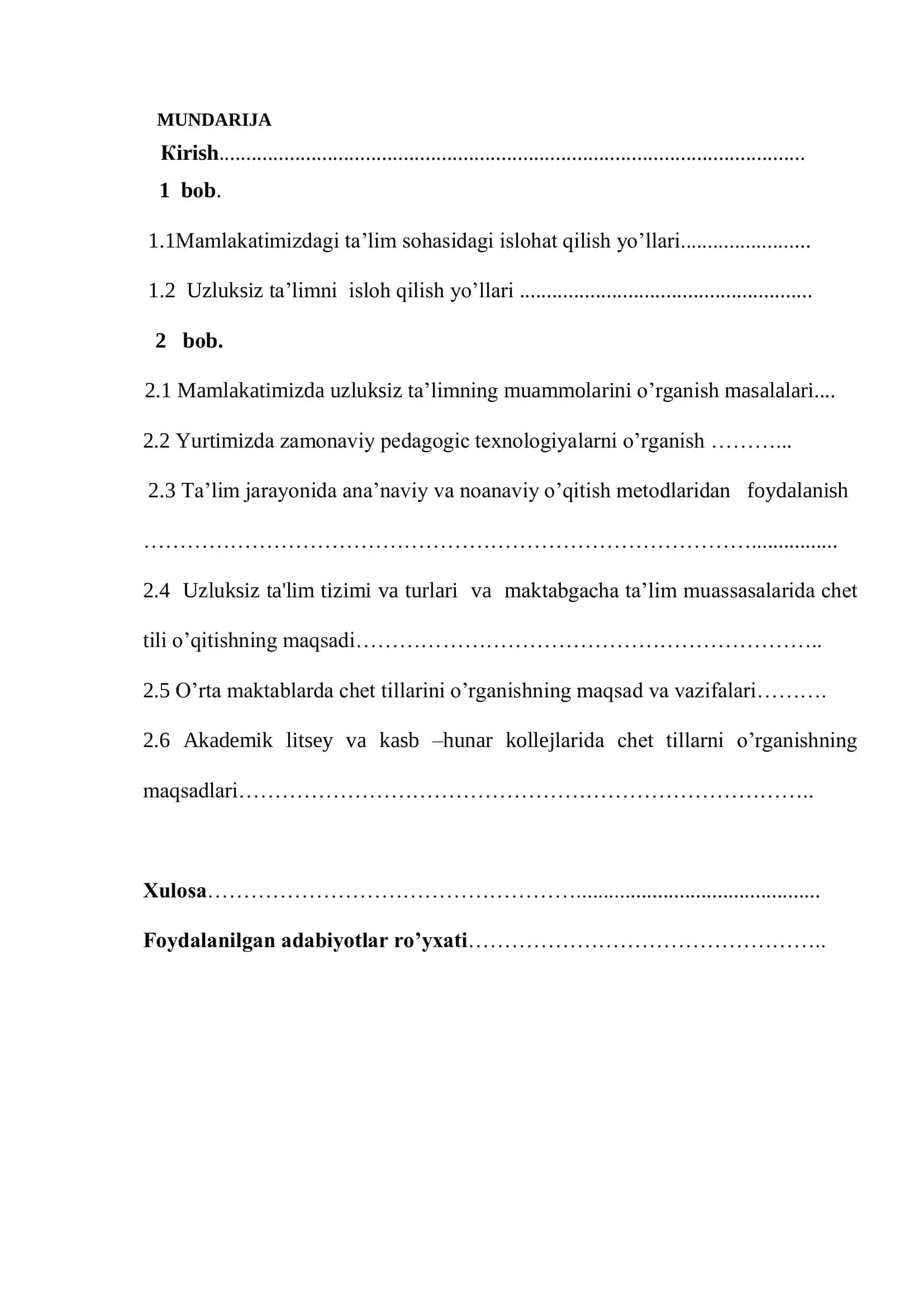 Chet tillarni o’qitishda uzluksizlik tamoyilining amaliy ahamiyati 2