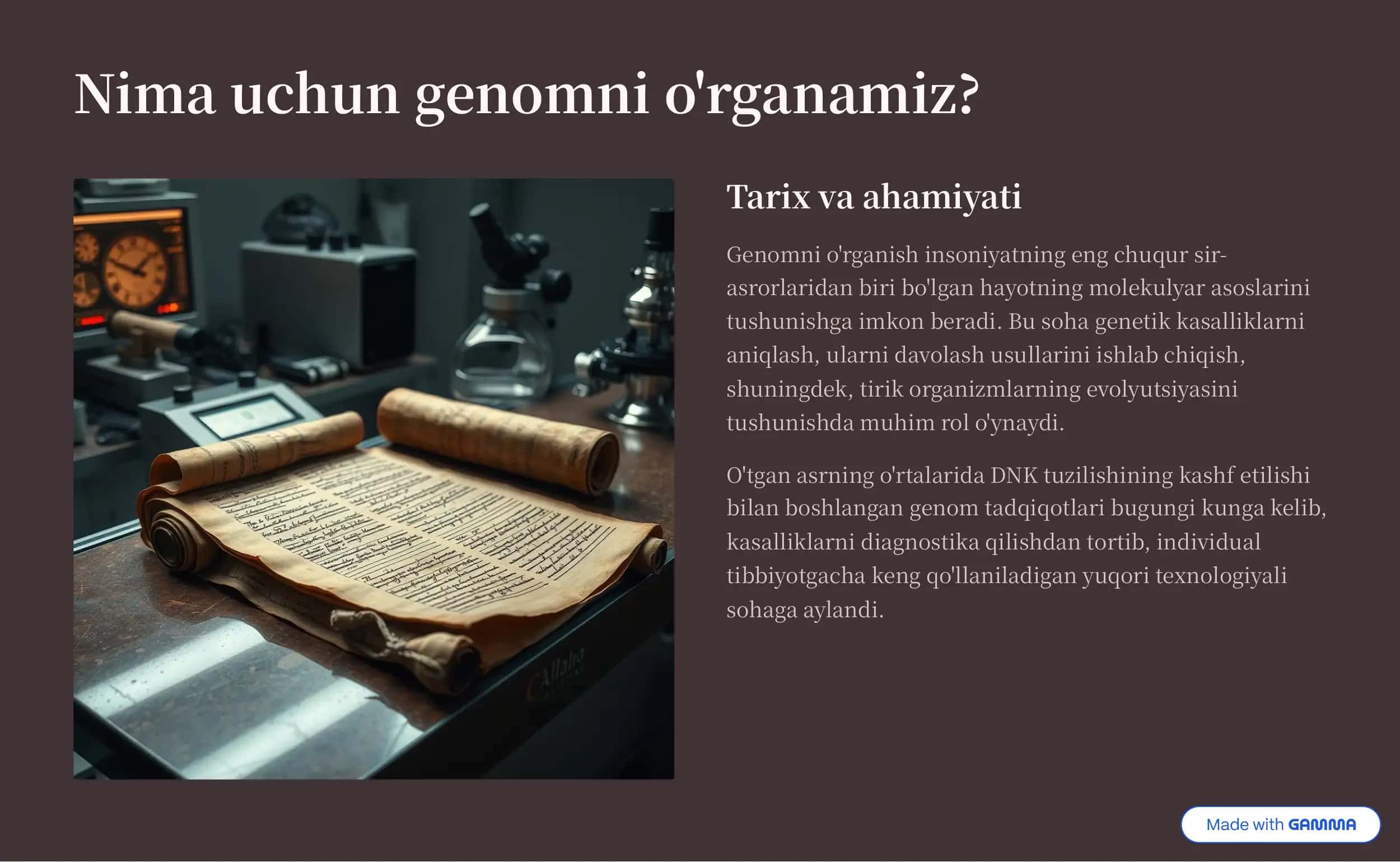 Genomni o'rganishning molekulyar genetik metodlari 2
