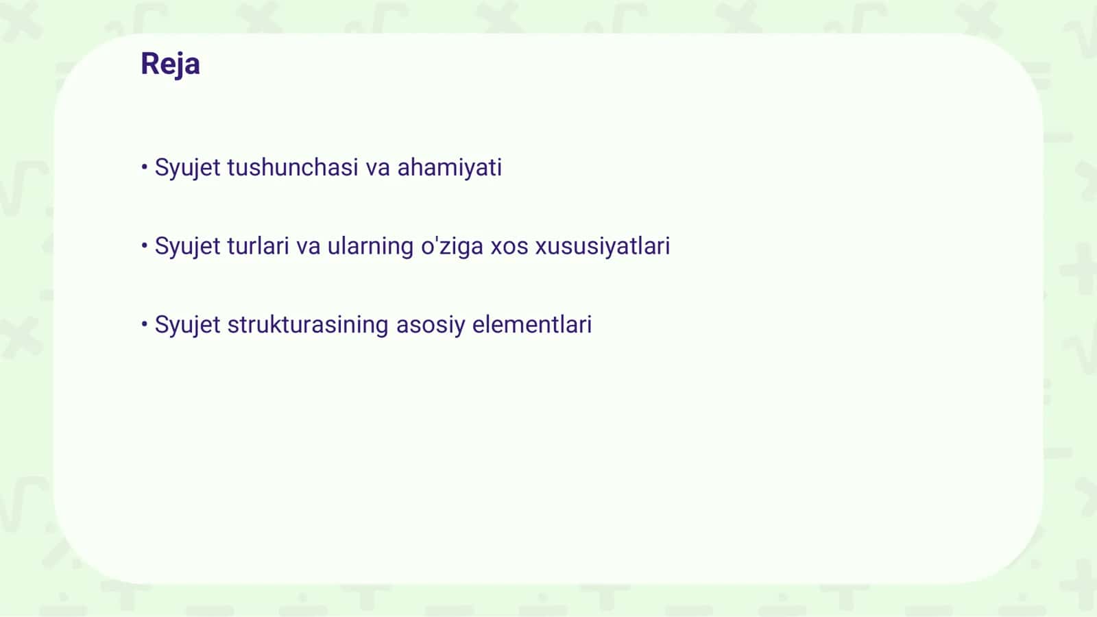 Syujet va uning turlari 2
