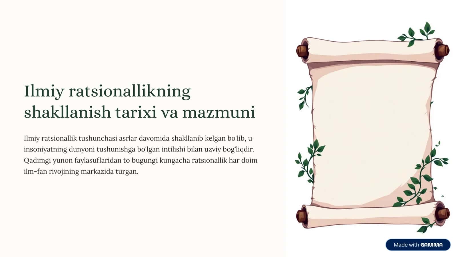 Ratsionallik (Oqilonalik) va ilmiy tadqiqot mutanosibligi 2