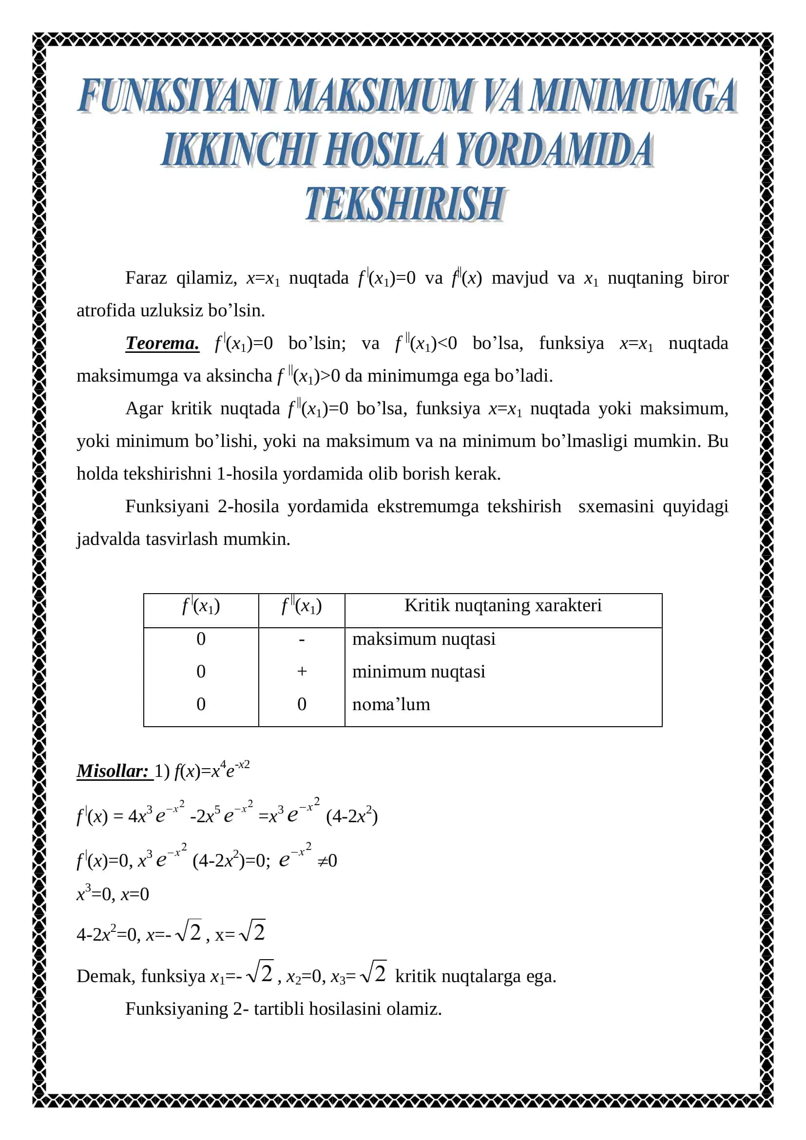 MAVZU: Bajardi: Rustamov K. Tekshirdi: AxmedovH. Toshkent 2015 2