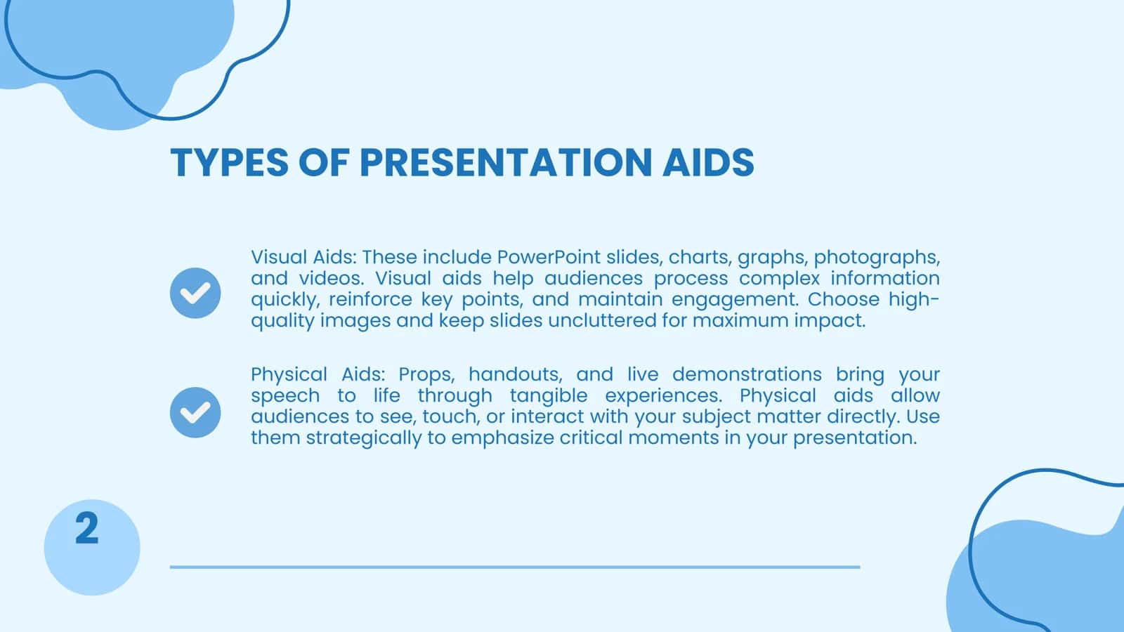 USING PRESENTATION AIDS IN SPEECH 2