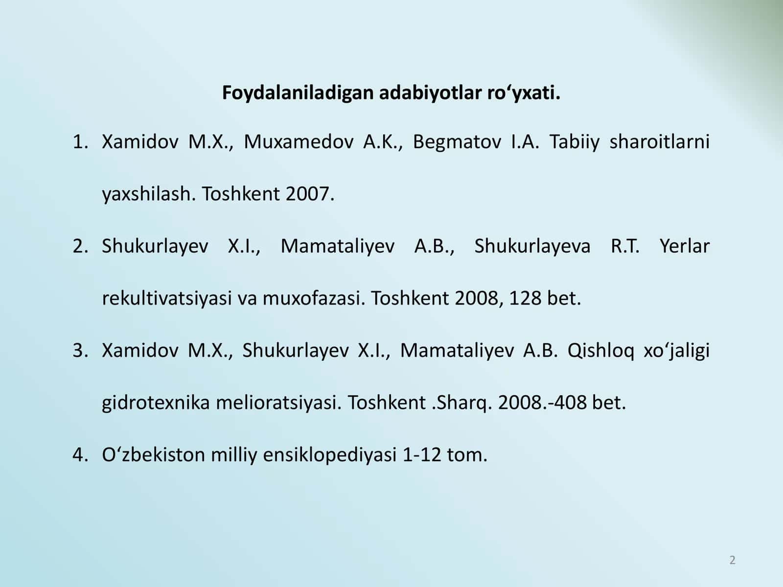 ЎЗБЕКИСТОН ҲУДУДИДАГИ ЛАНДШАФТЛАР ВА УЛАРНИНГ ТАБИИЙ ТУЗИЛИШИ 2