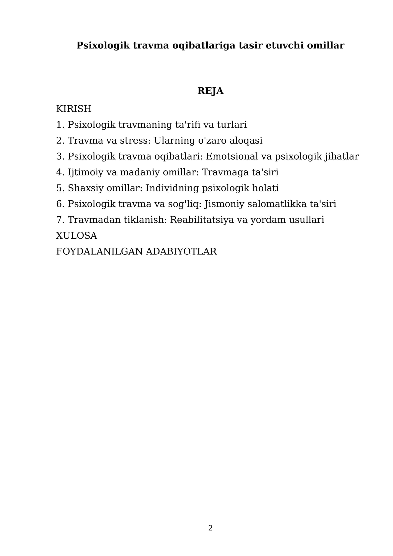 Psixologik travma oqibatlariga tasir etuvchi omillar 2