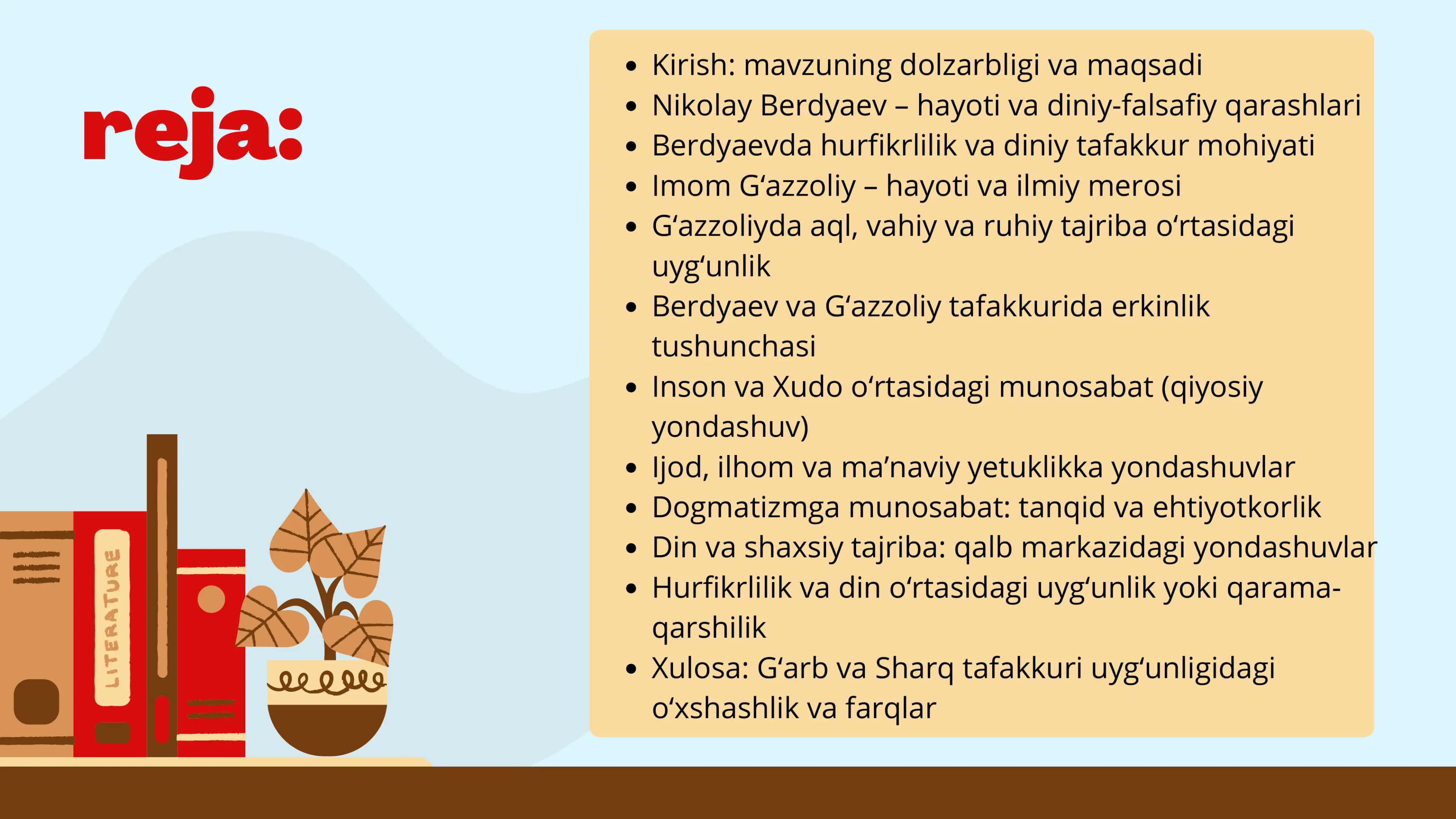 Din va hurfikrlilik (Berdyaevning diniy hurfikrlilik haqidagi gʻoyalarini G'azzoliy g'oyalari bilan qiyoslash) 2