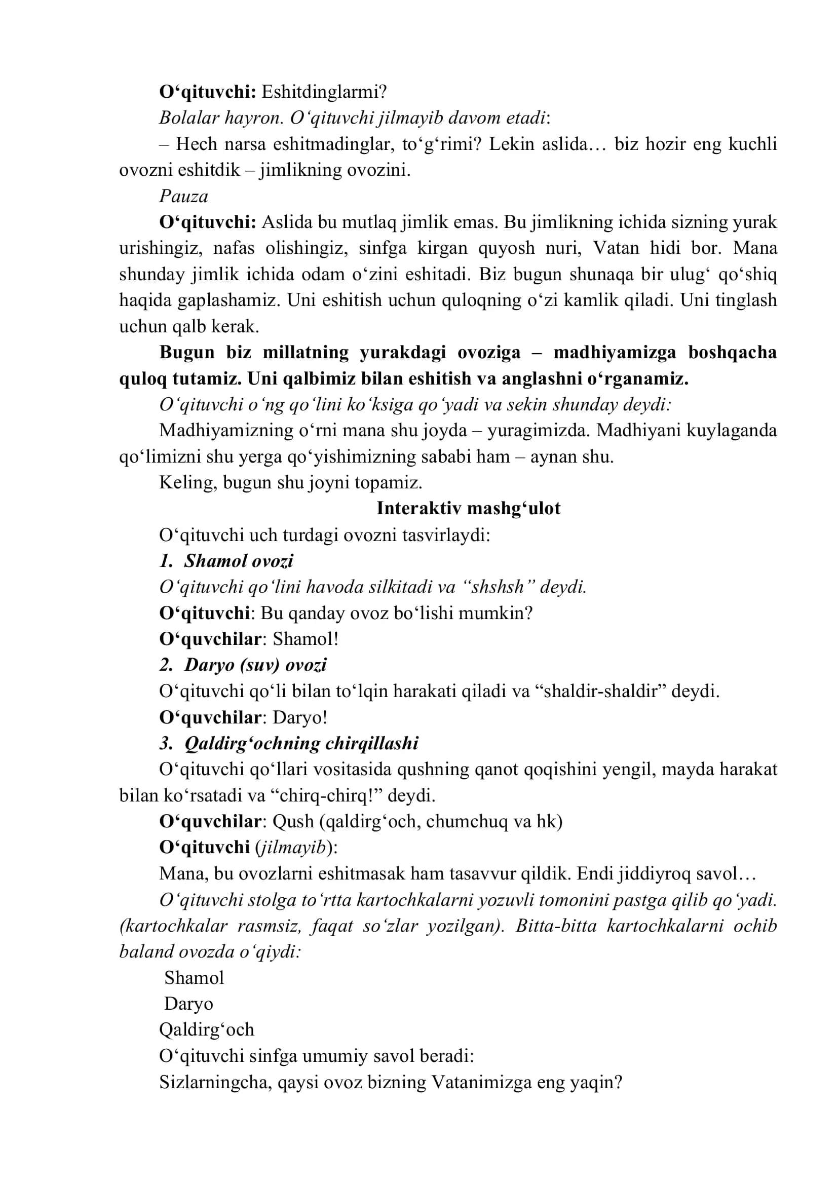 Kelajak soati darsining 1-4-sinflar uchun mashg‘ulot ssenariysi 2